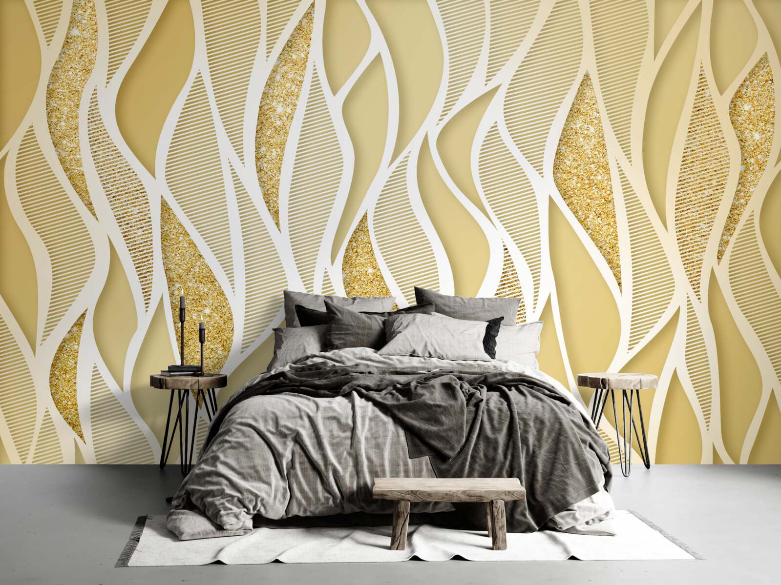 Fotobehang samenvatting herfstbladeren