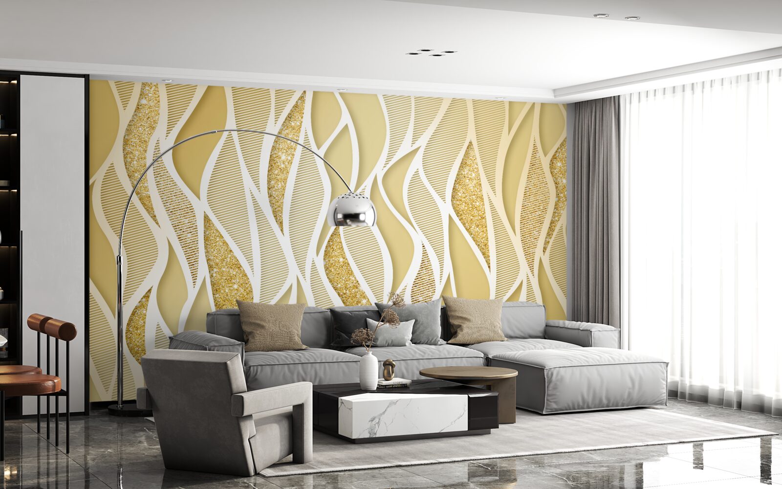 Fotobehang samenvatting herfstbladeren