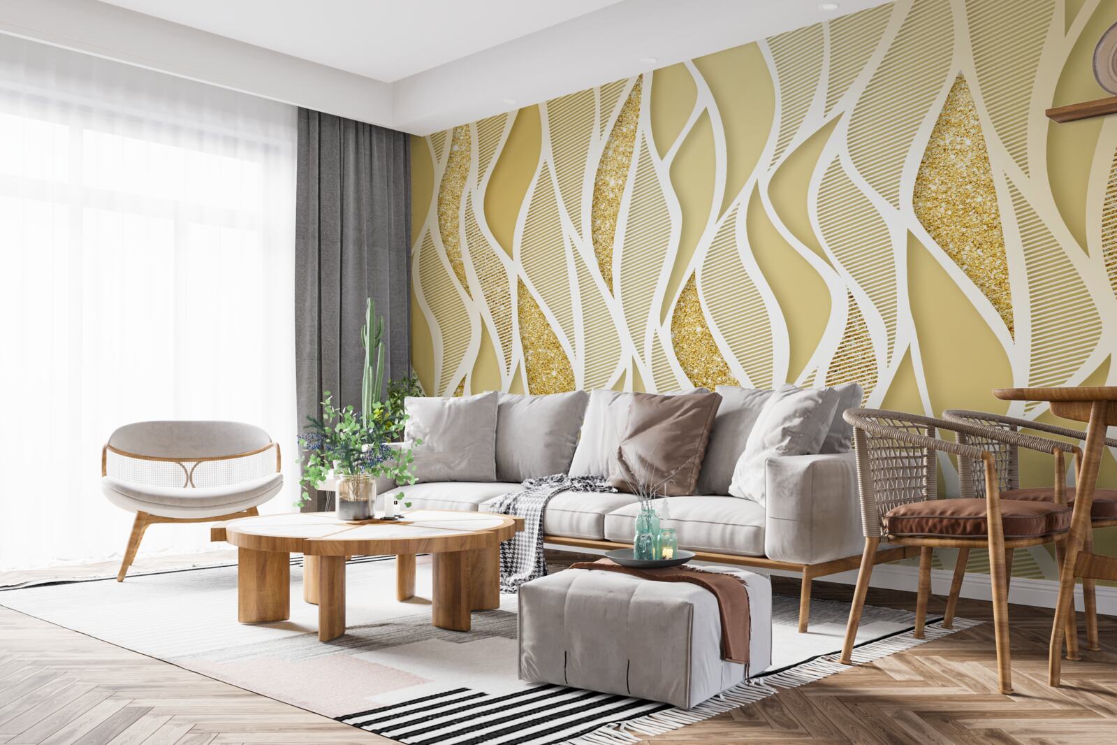 Fotobehang samenvatting herfstbladeren