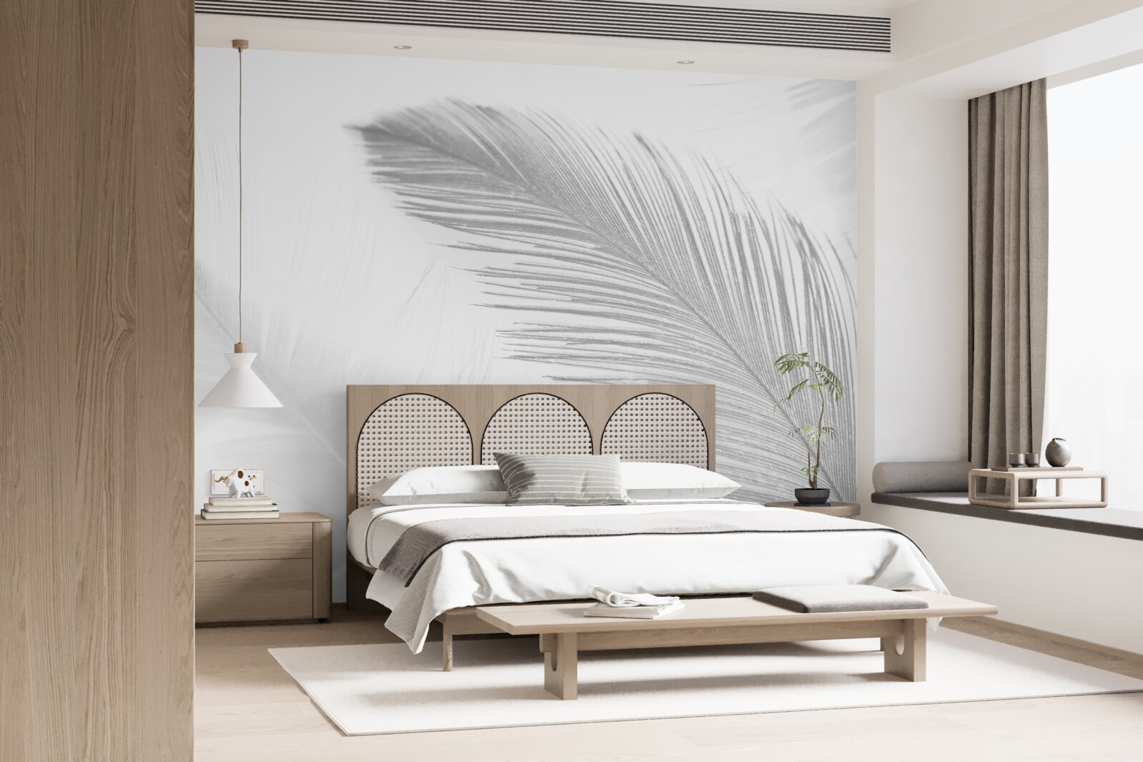 Fotobehang twee grote heldere veren