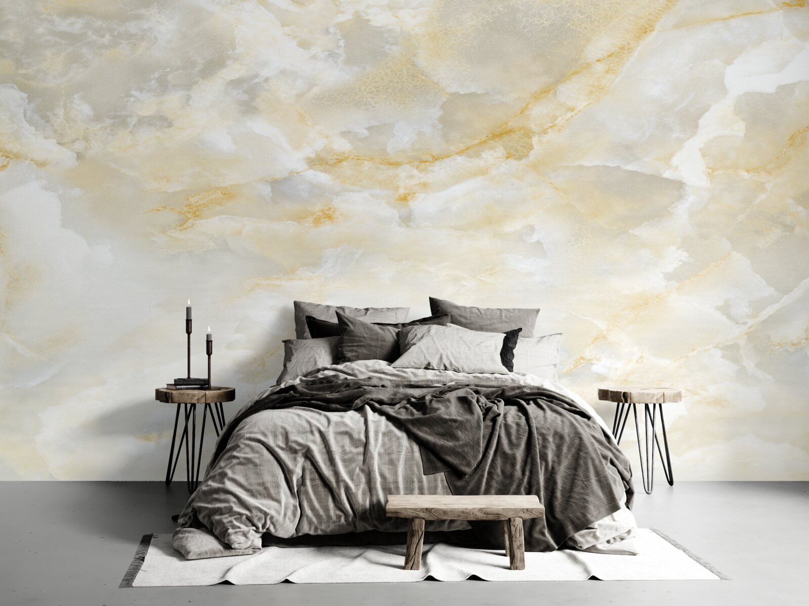 Fotobehang wolken gevuld met regen bij het aanbreken van het licht