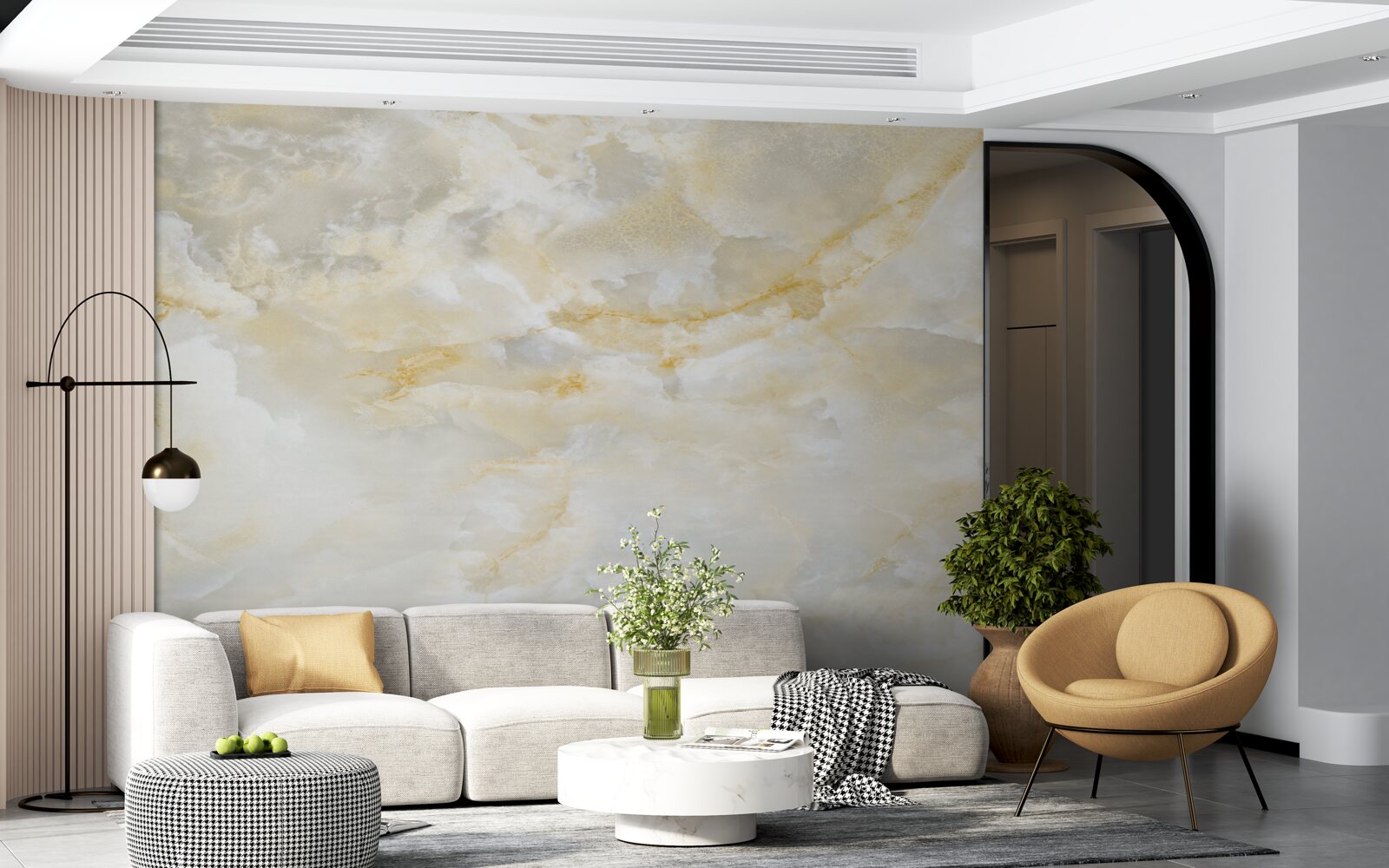 Fotobehang wolken gevuld met regen bij het aanbreken van het licht