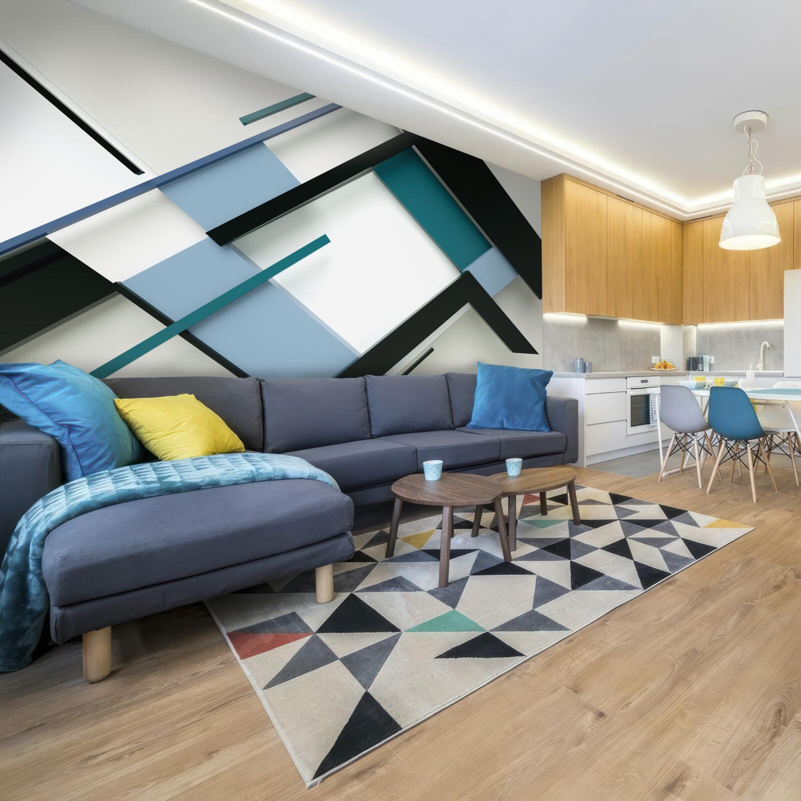 Fotobehang geometrische vormen in abstractie