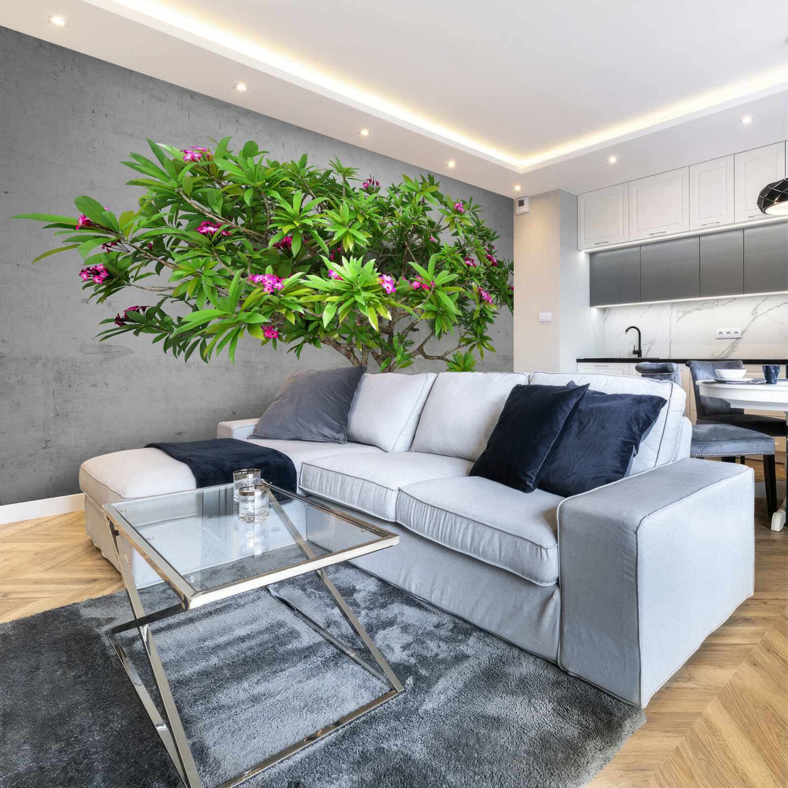 Fotobehang groene flits op een loofboom