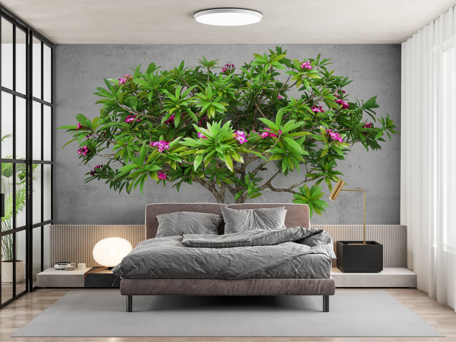 Fotobehang groene flits op een loofboom