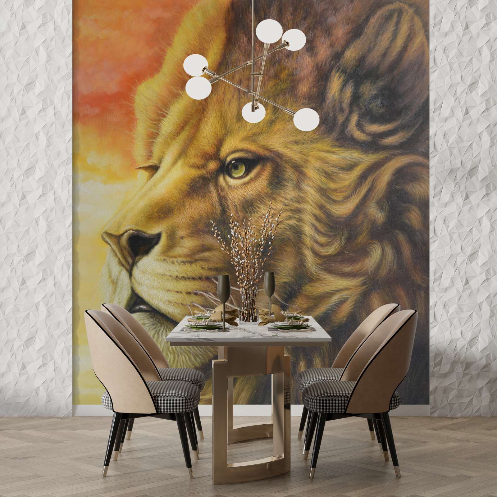 Fotobehang prachtig beeld van een leeuw