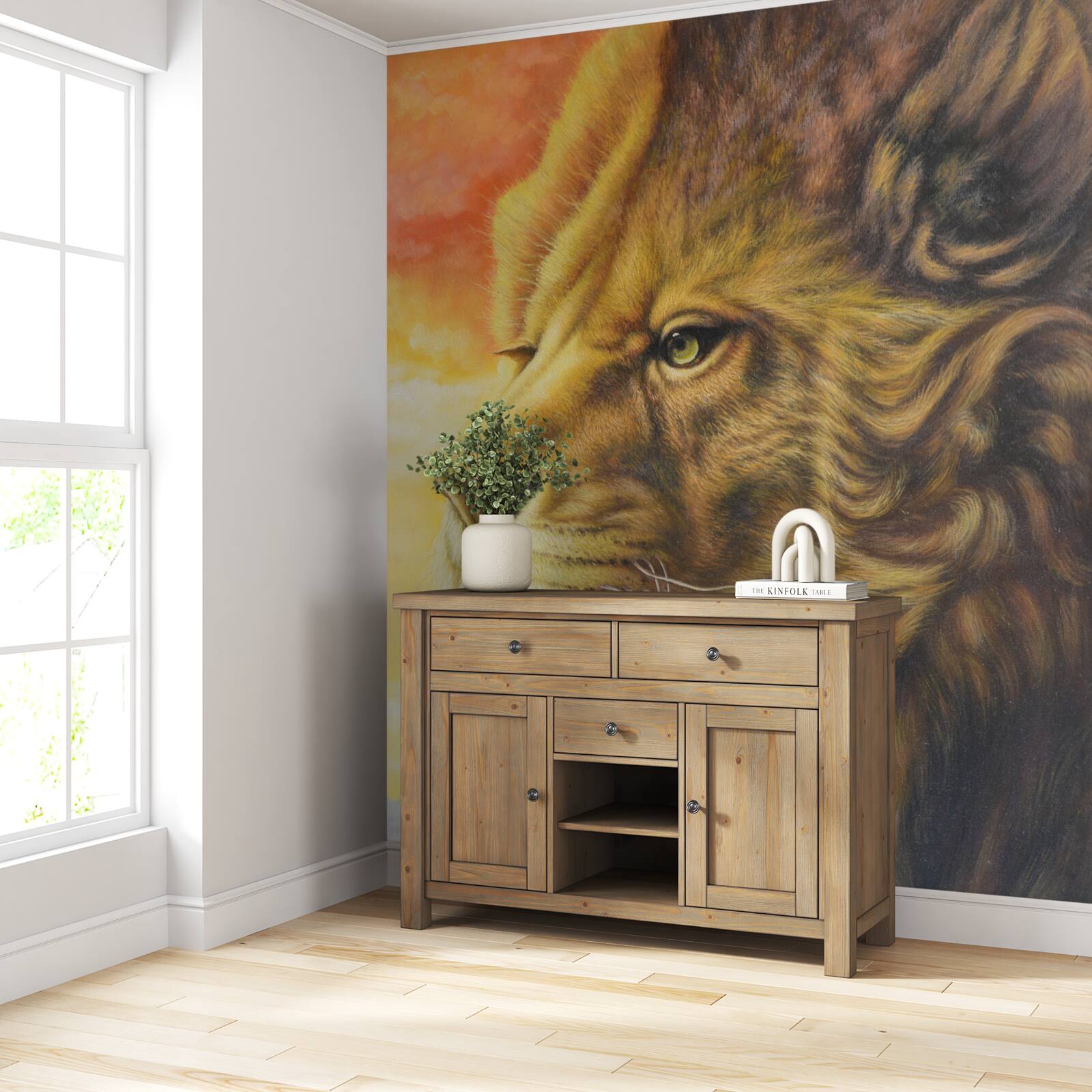 Fotobehang prachtig beeld van een leeuw