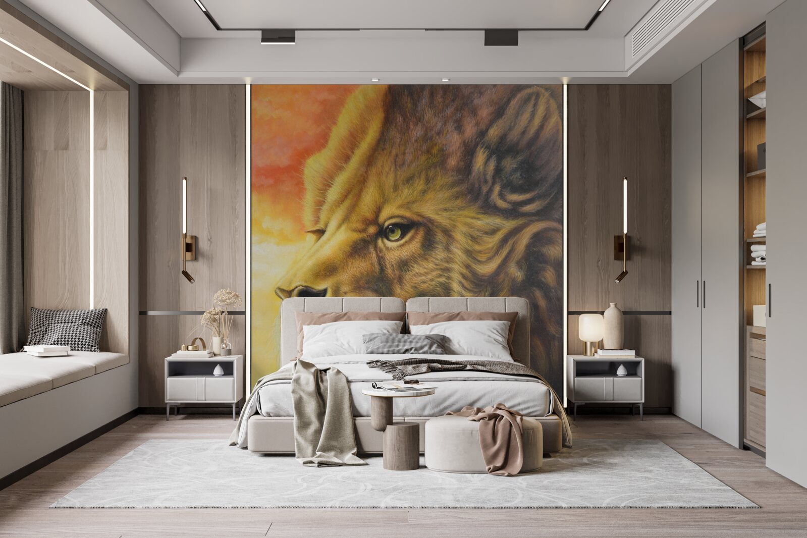 Fotobehang prachtig beeld van een leeuw