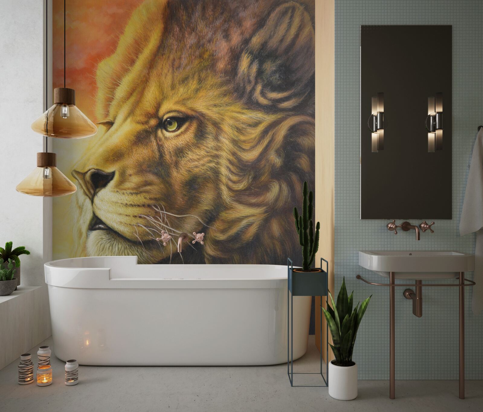 Fotobehang prachtig beeld van een leeuw