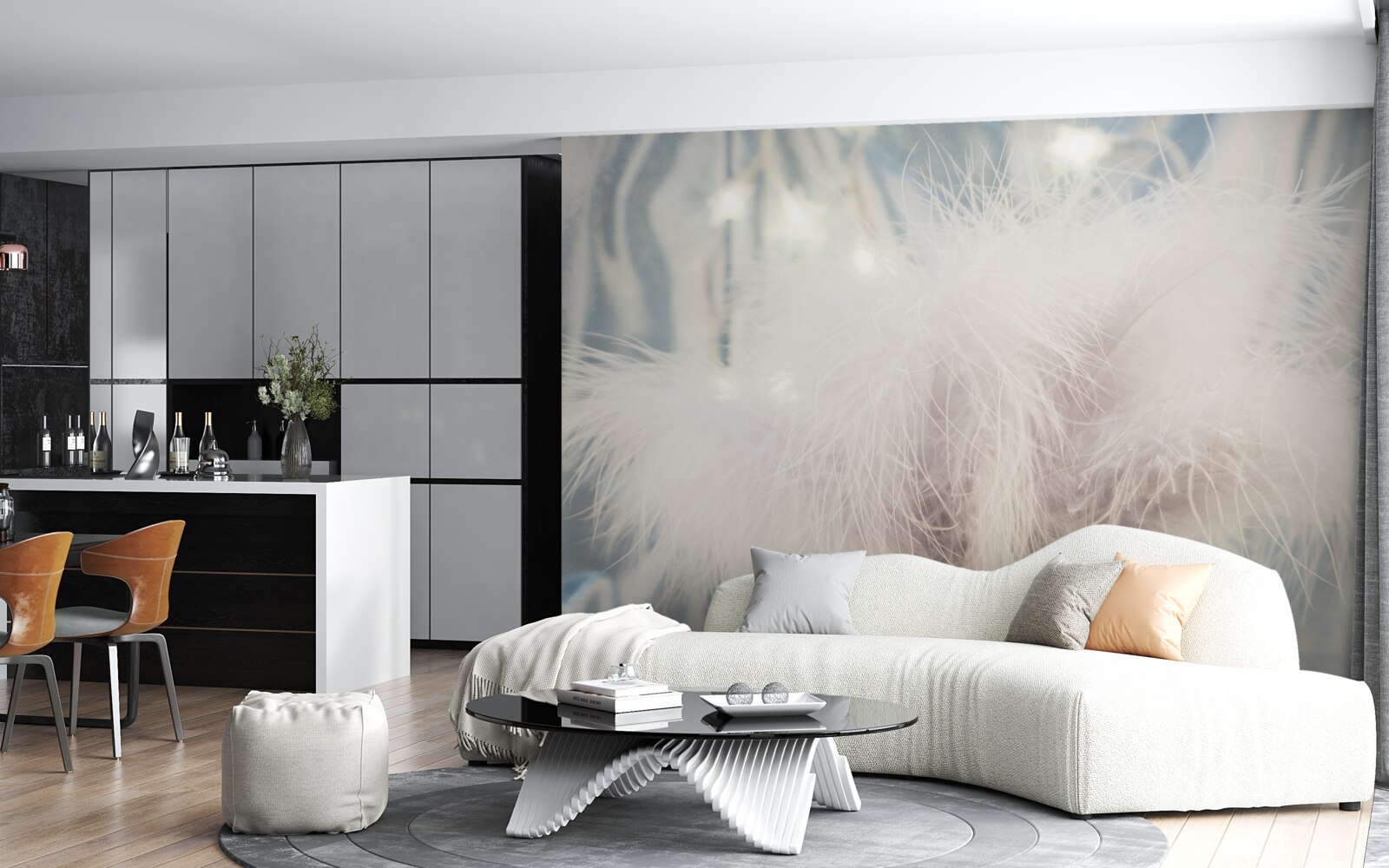 Fotobehang dicht lichtgewicht dons