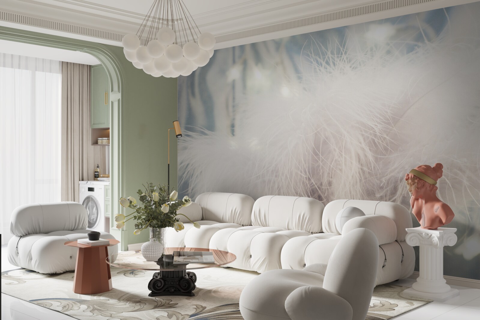 Fotobehang dicht lichtgewicht dons