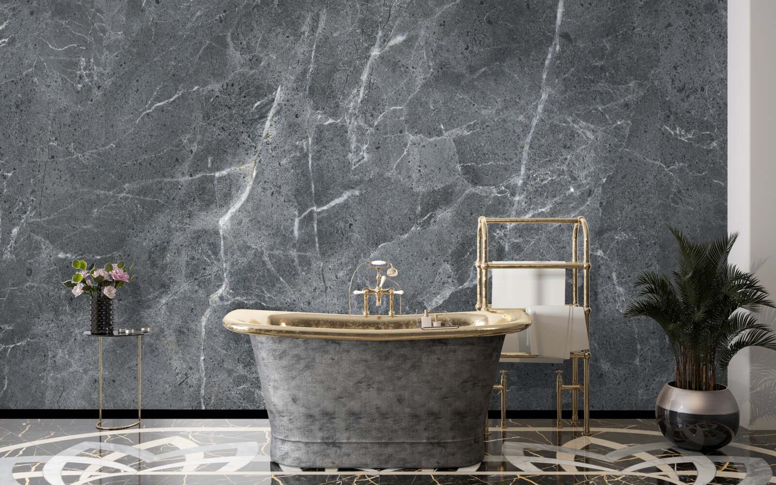 Fotobehang grijze wolken vol regen en duisternis