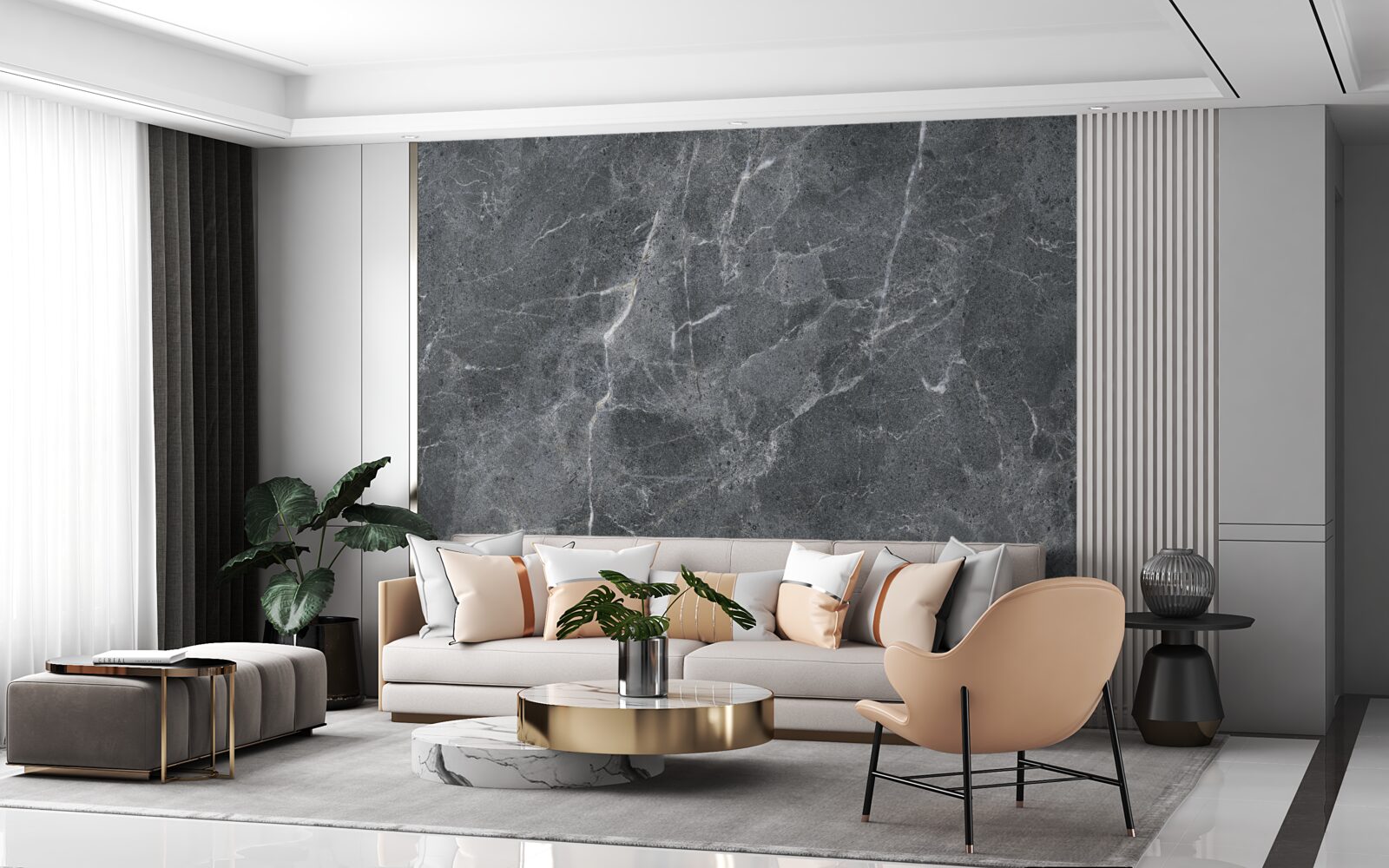 Fotobehang grijze wolken vol regen en duisternis