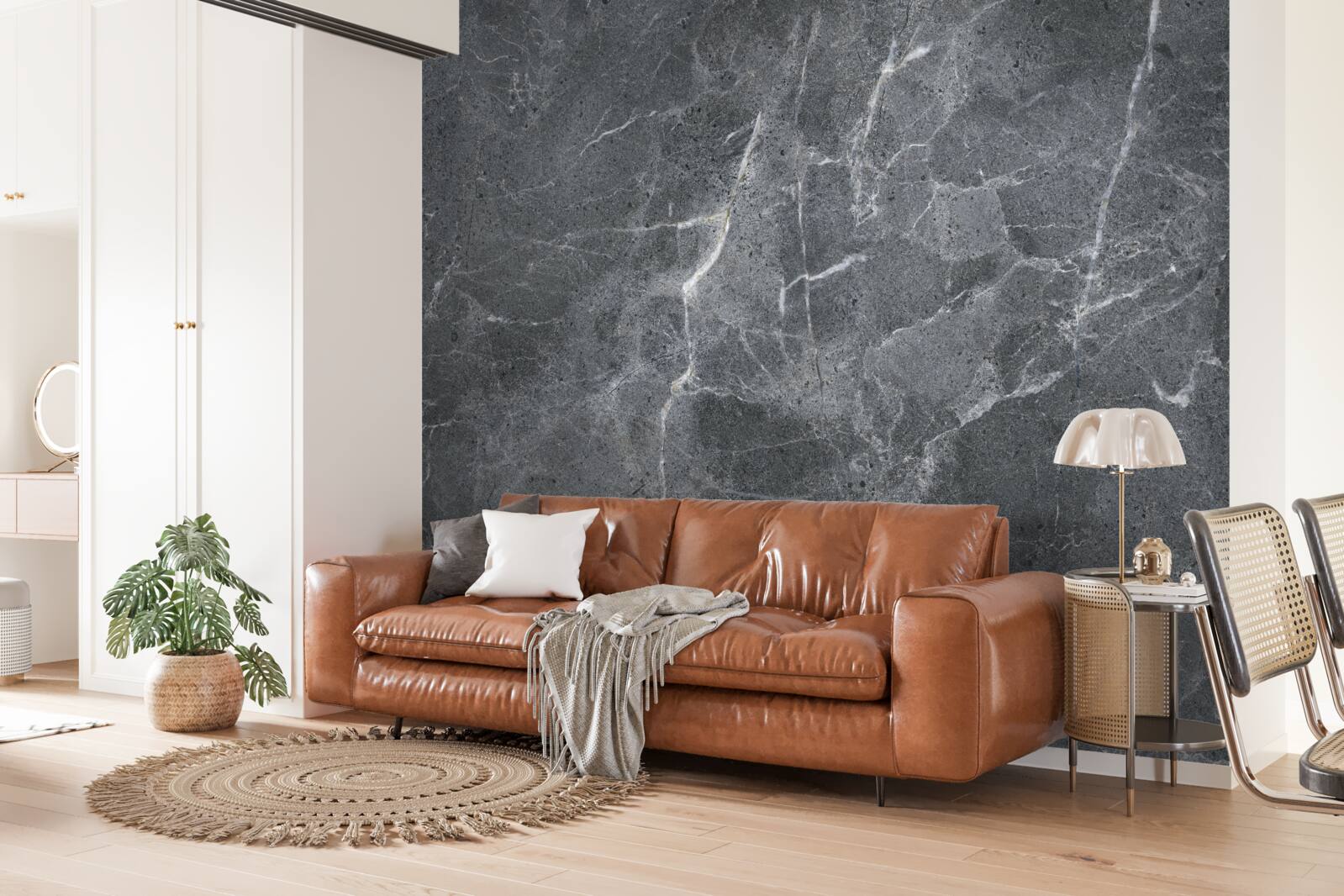 Fotobehang grijze wolken vol regen en duisternis