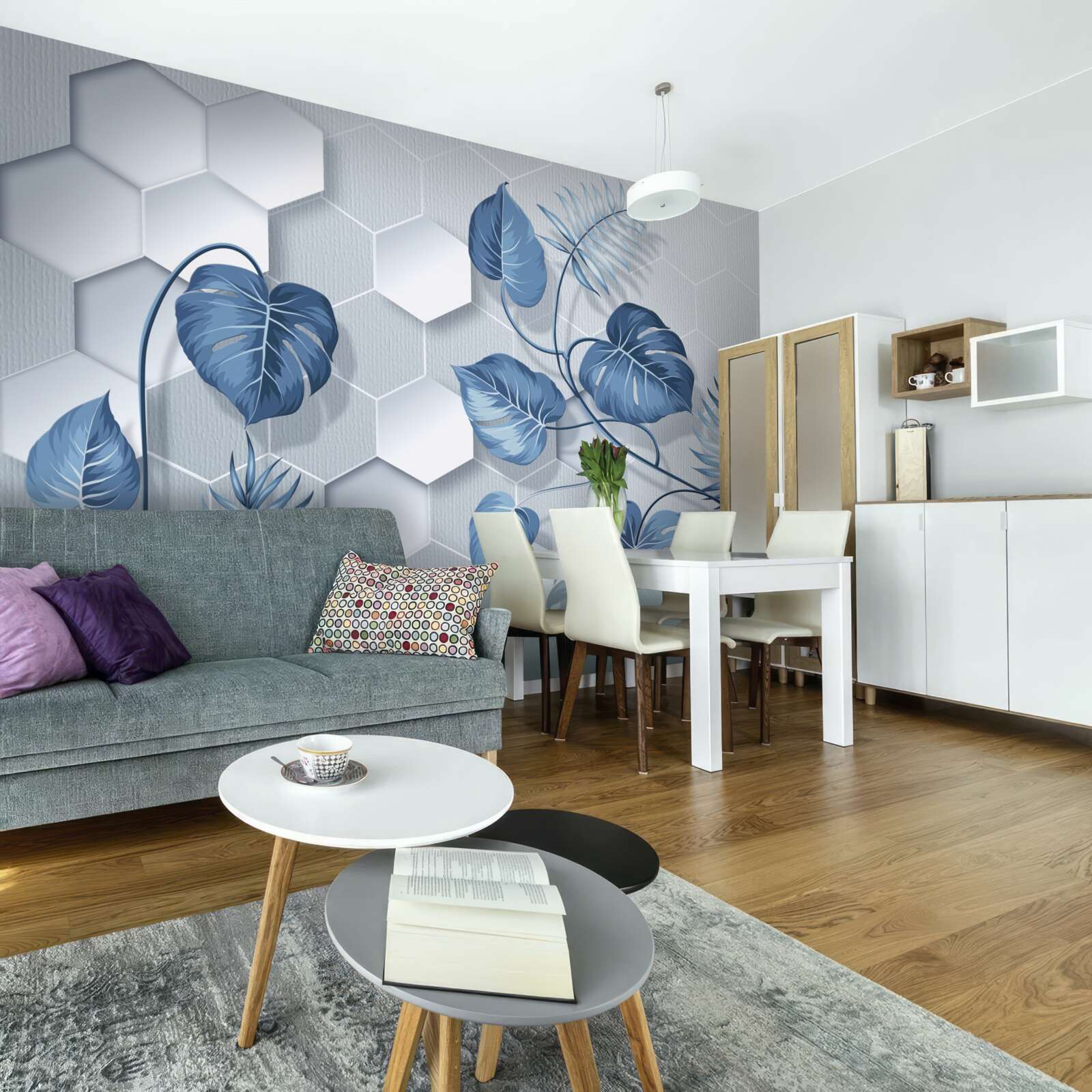 Fotobehang monstera op een niet nader gespecificeerde achtergrond