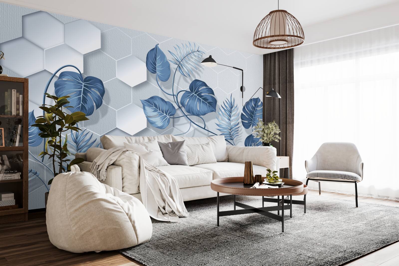 Fotobehang monstera op een niet nader gespecificeerde achtergrond