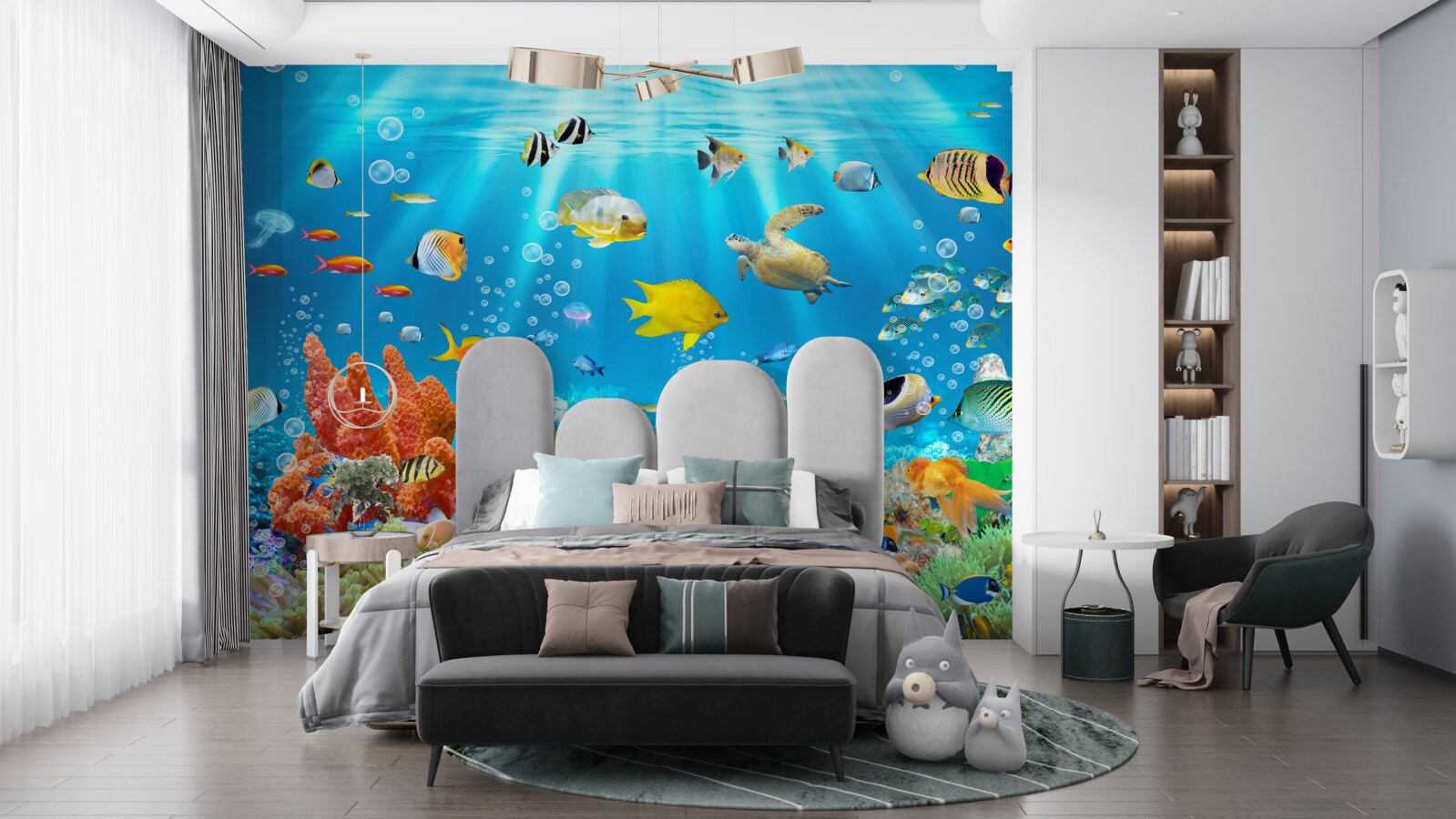 Fotobehang de levendige wereld van de onderwaterwereld