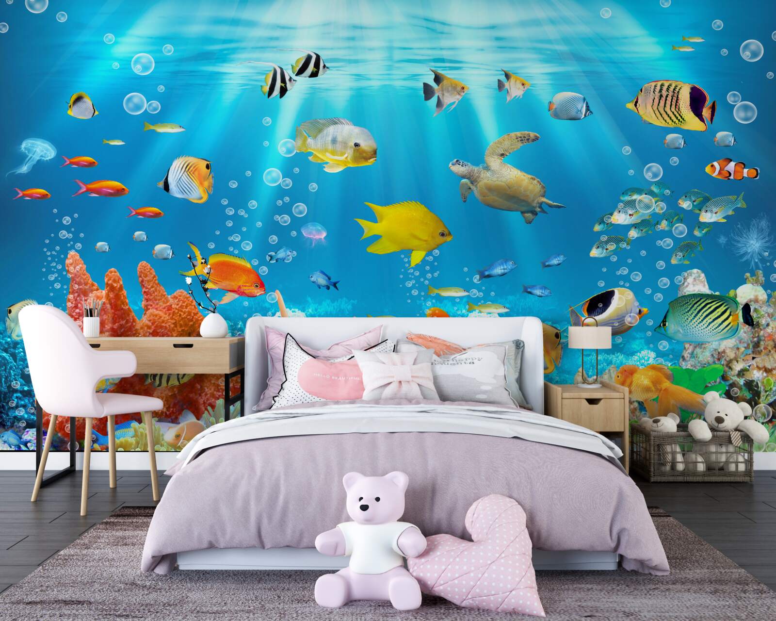 Fotobehang de levendige wereld van de onderwaterwereld