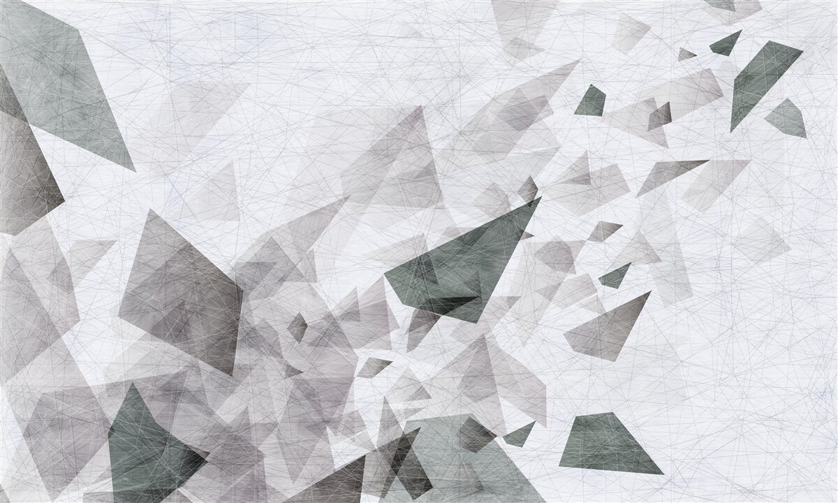 Fotobehang grijze achtergrond met abstract draadpatroon