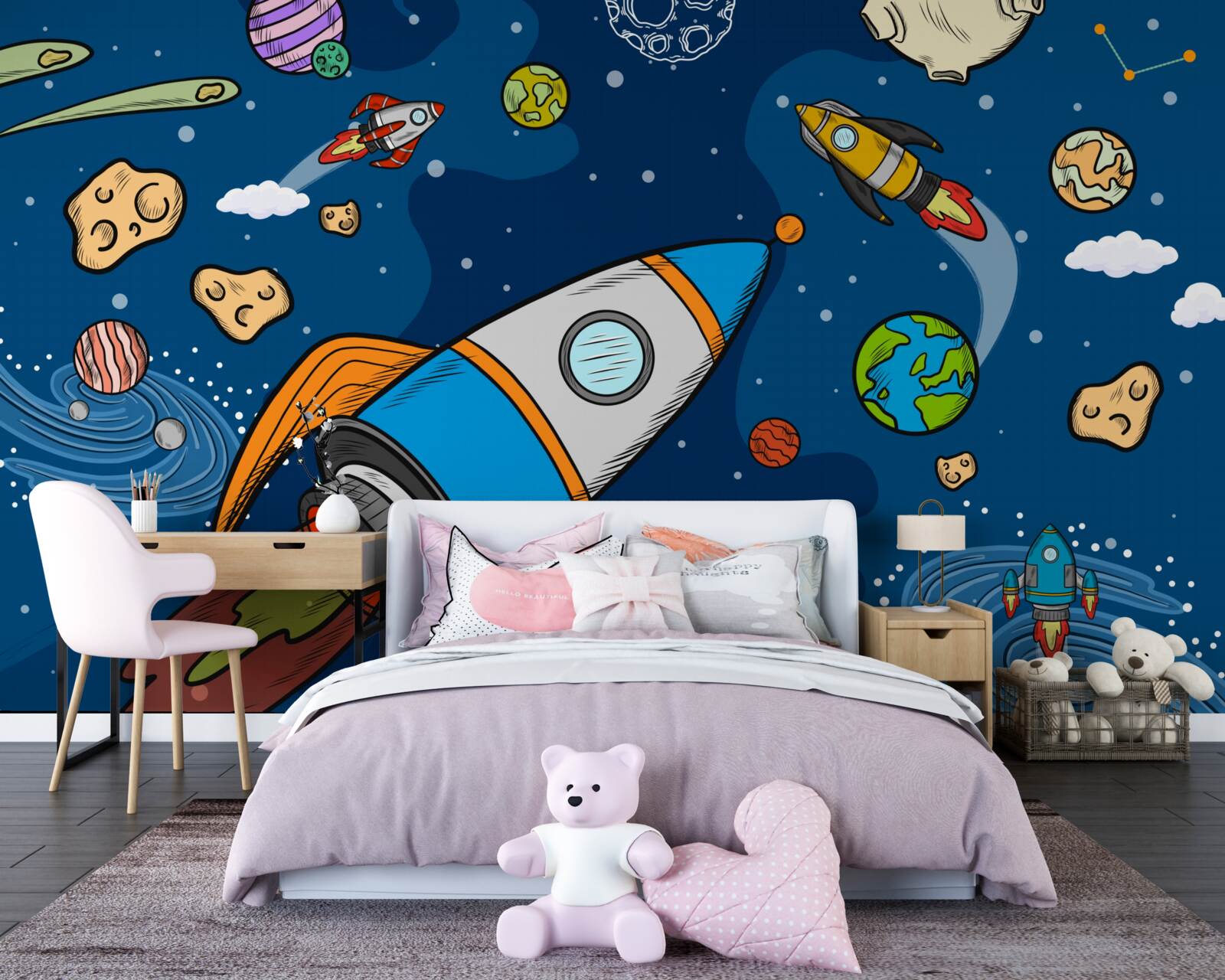 Fotobehang ruimteraketten