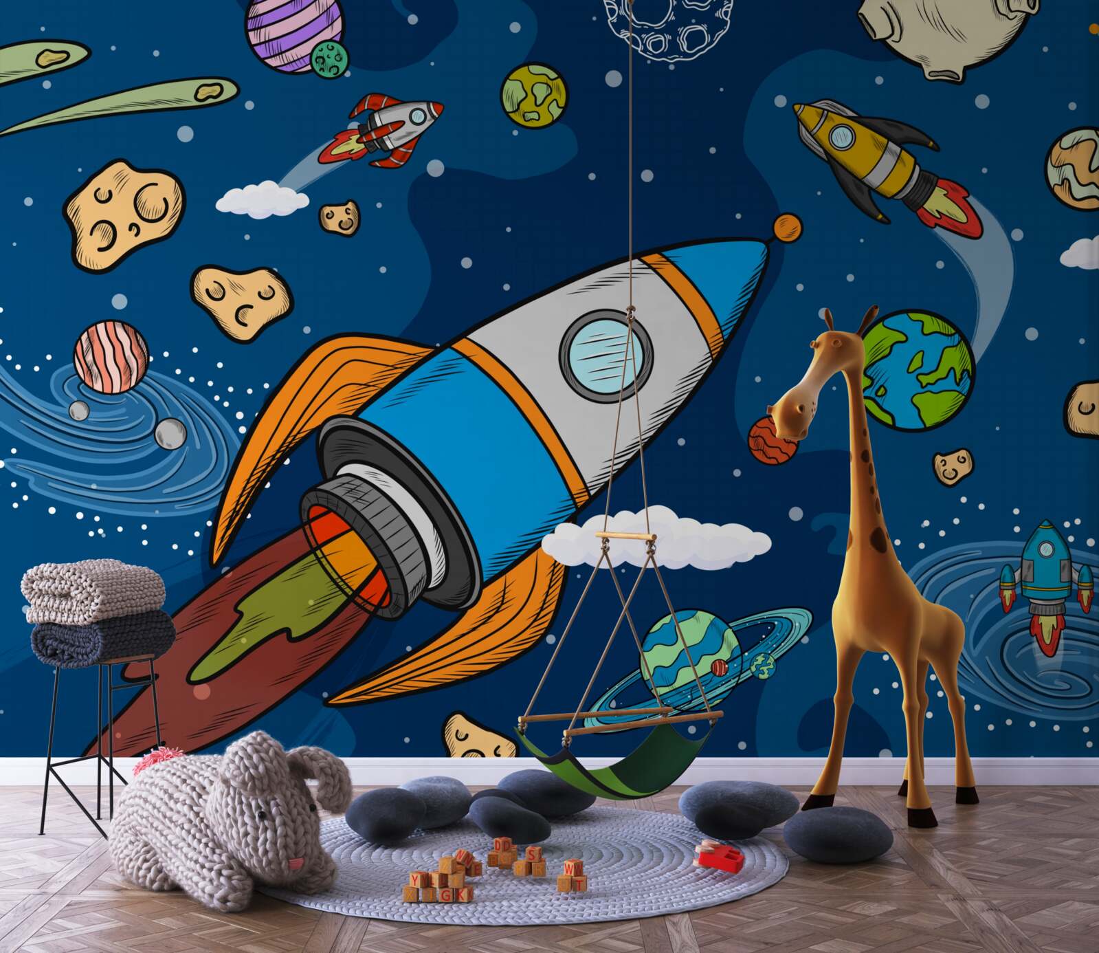 Fotobehang ruimteraketten