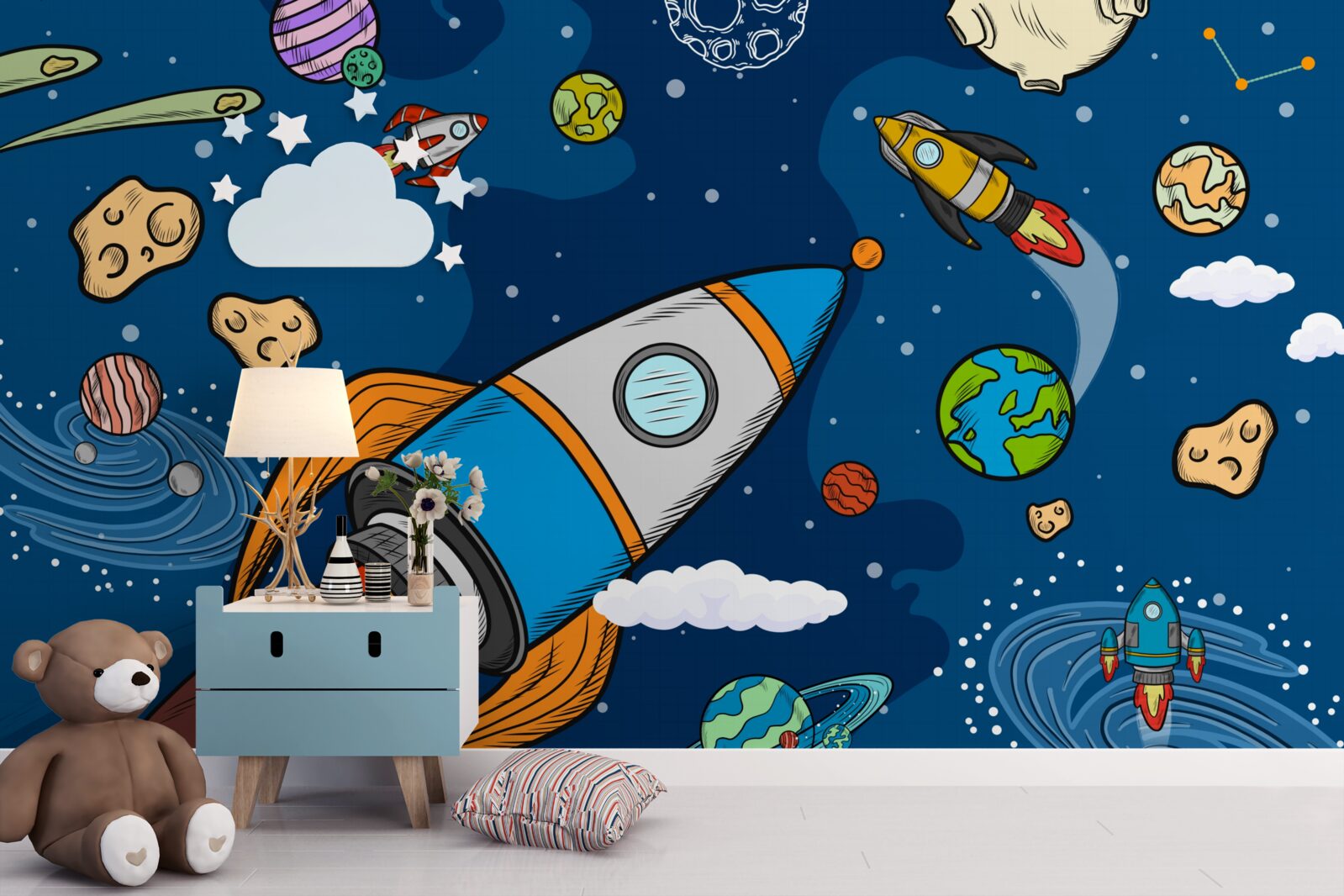 Fotobehang ruimteraketten