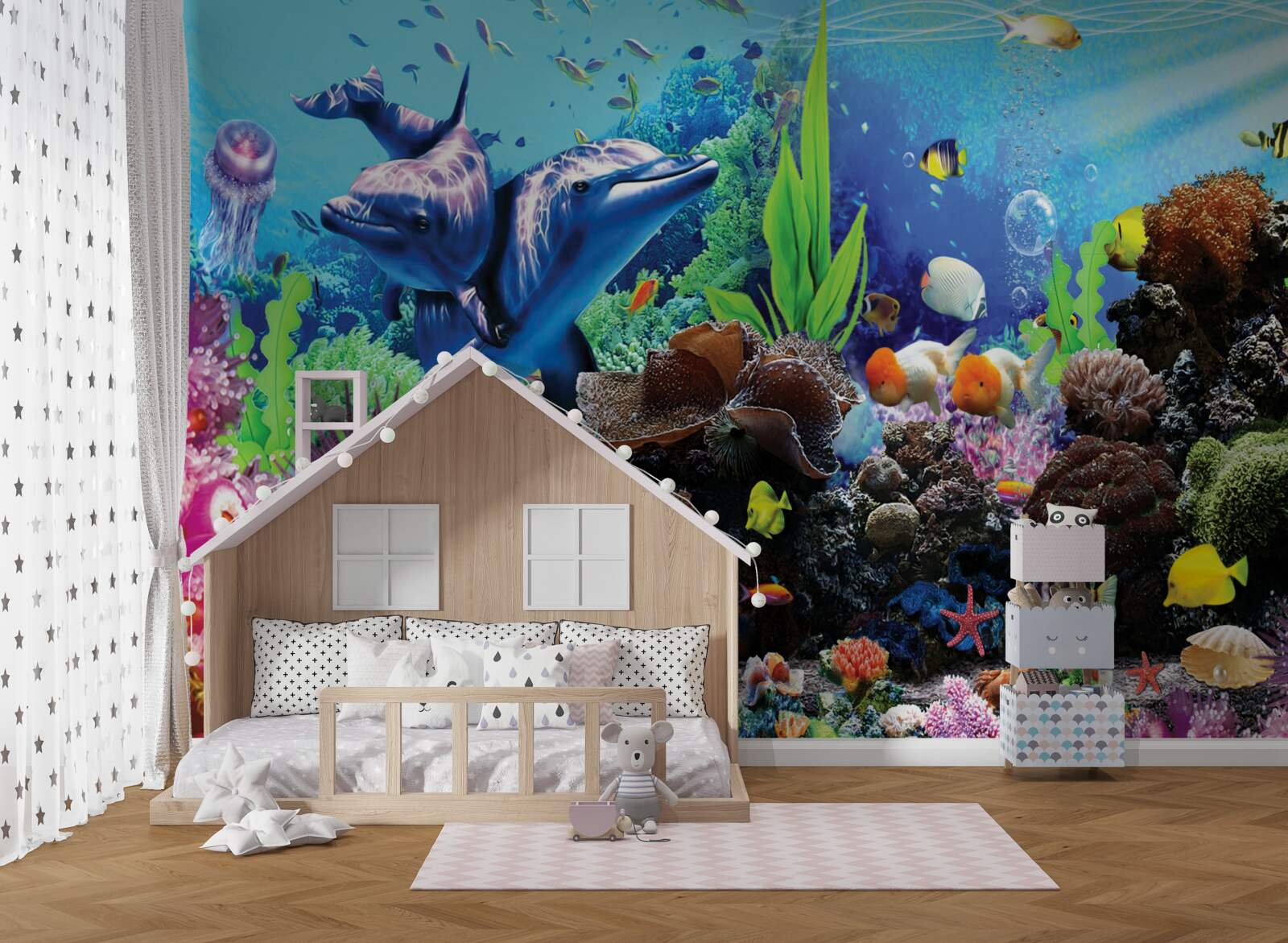 Fotobehang de onderwaterwereld tot in detail