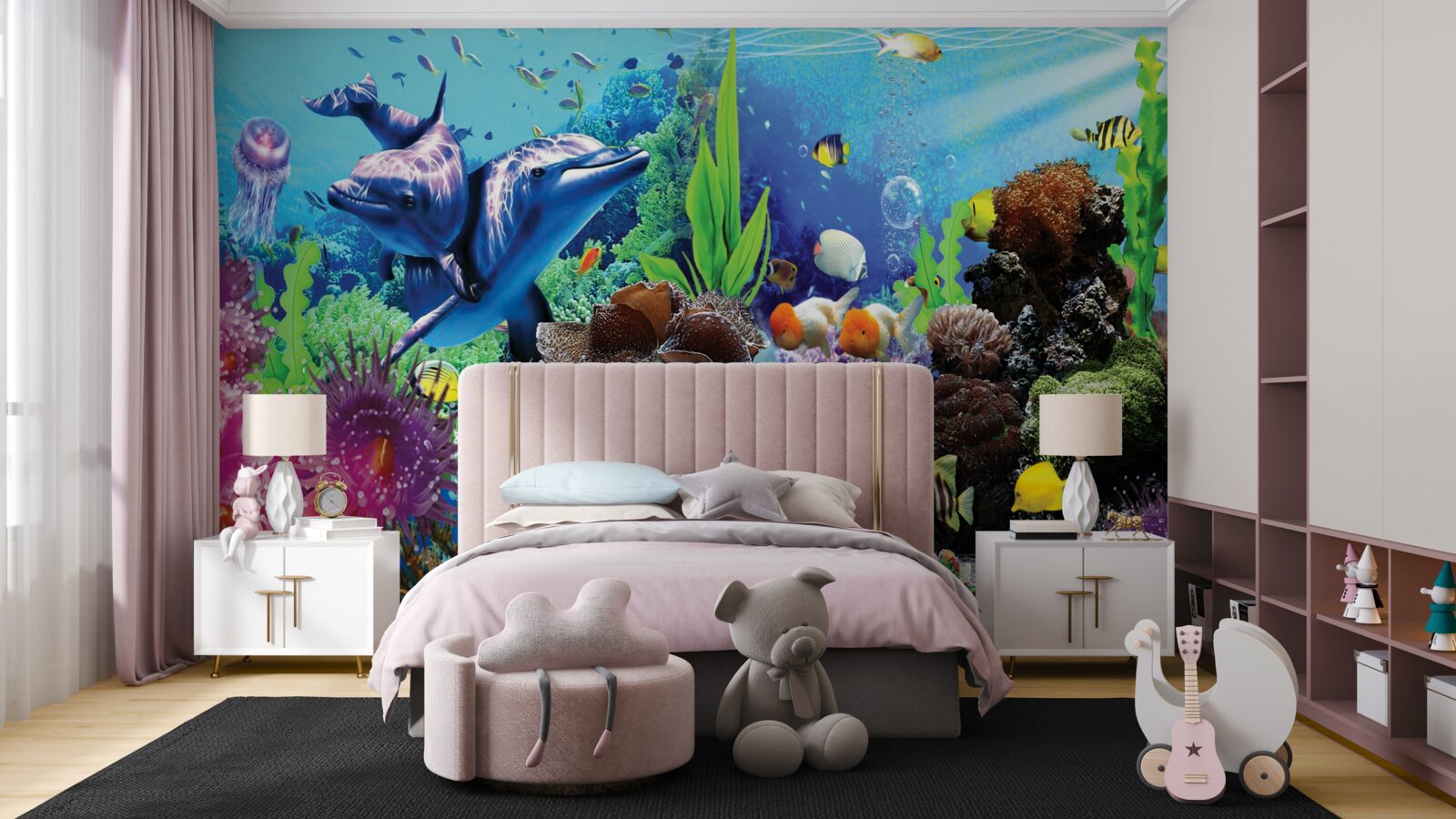 Fotobehang de onderwaterwereld tot in detail