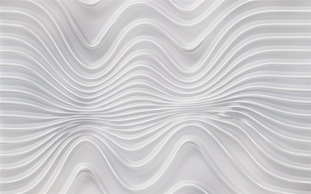 Fotobehang golven die zich in horizontale richting tot oneindig uitstrekken