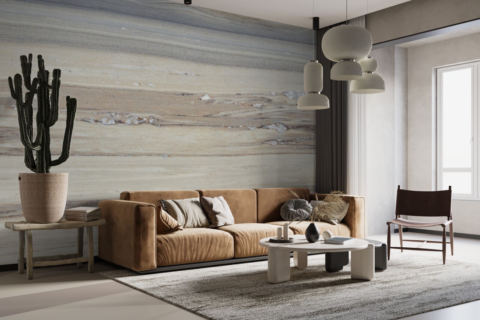 Fotobehang lichtgrijs zeezand