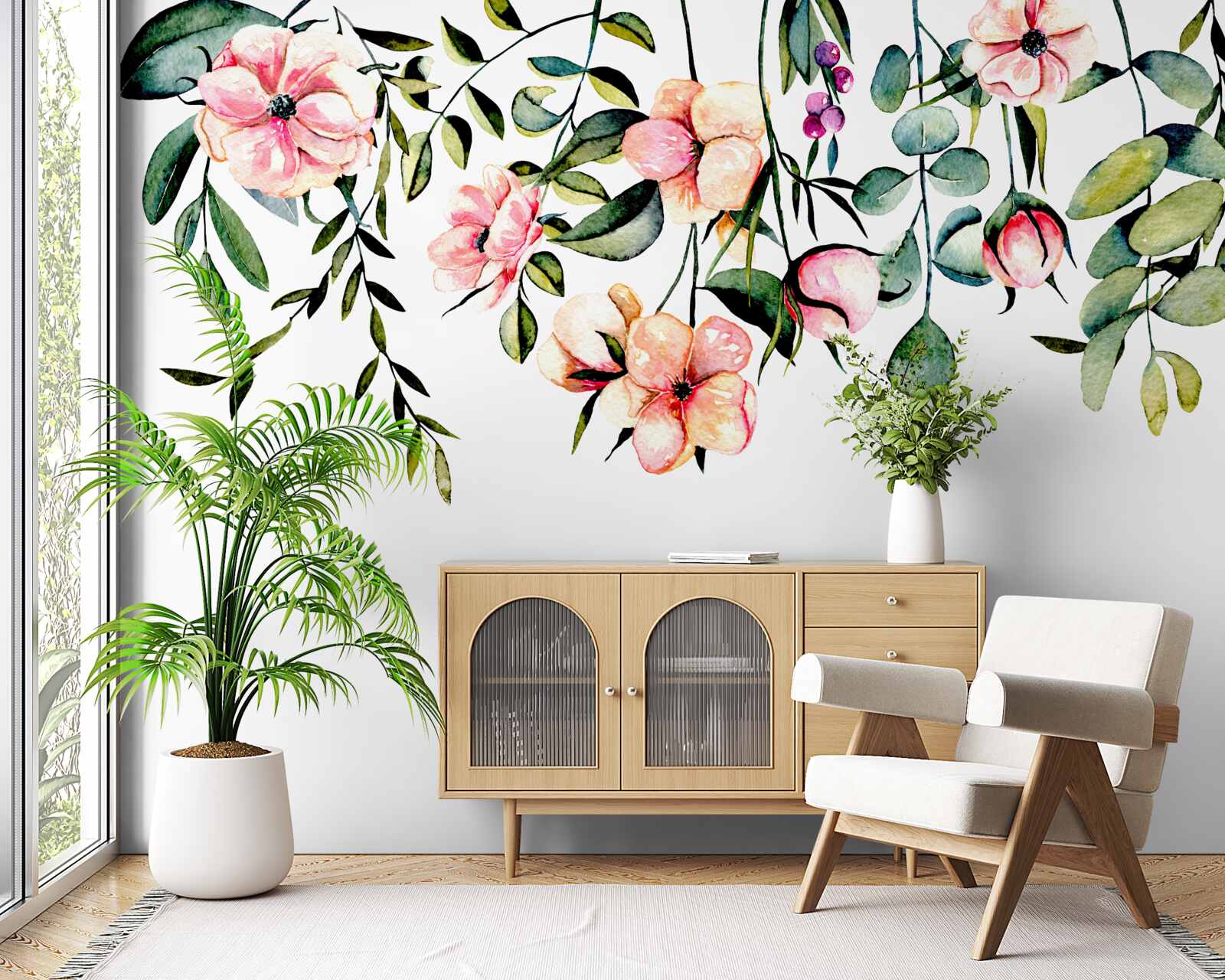 Fotobehang bloemen die in de zomer groeien