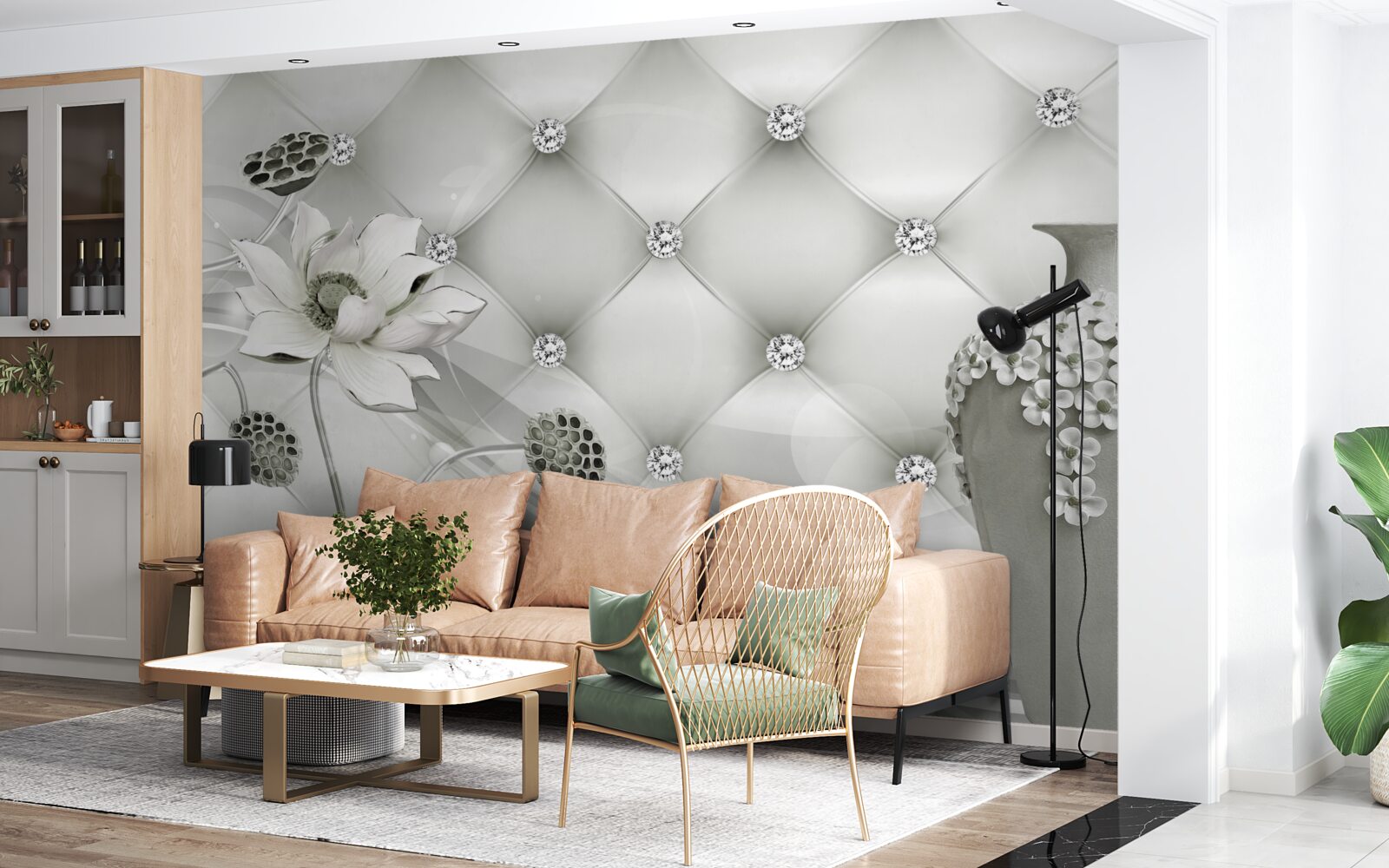 Fotobehang abstracte verticale lijnen in verschillende kleuren