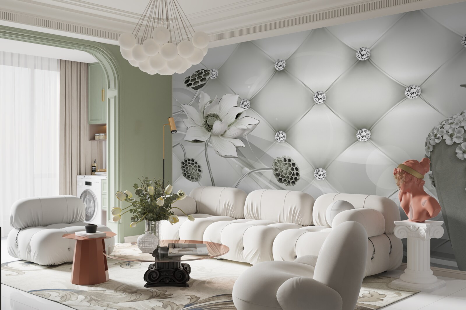 Fotobehang abstracte verticale lijnen in verschillende kleuren