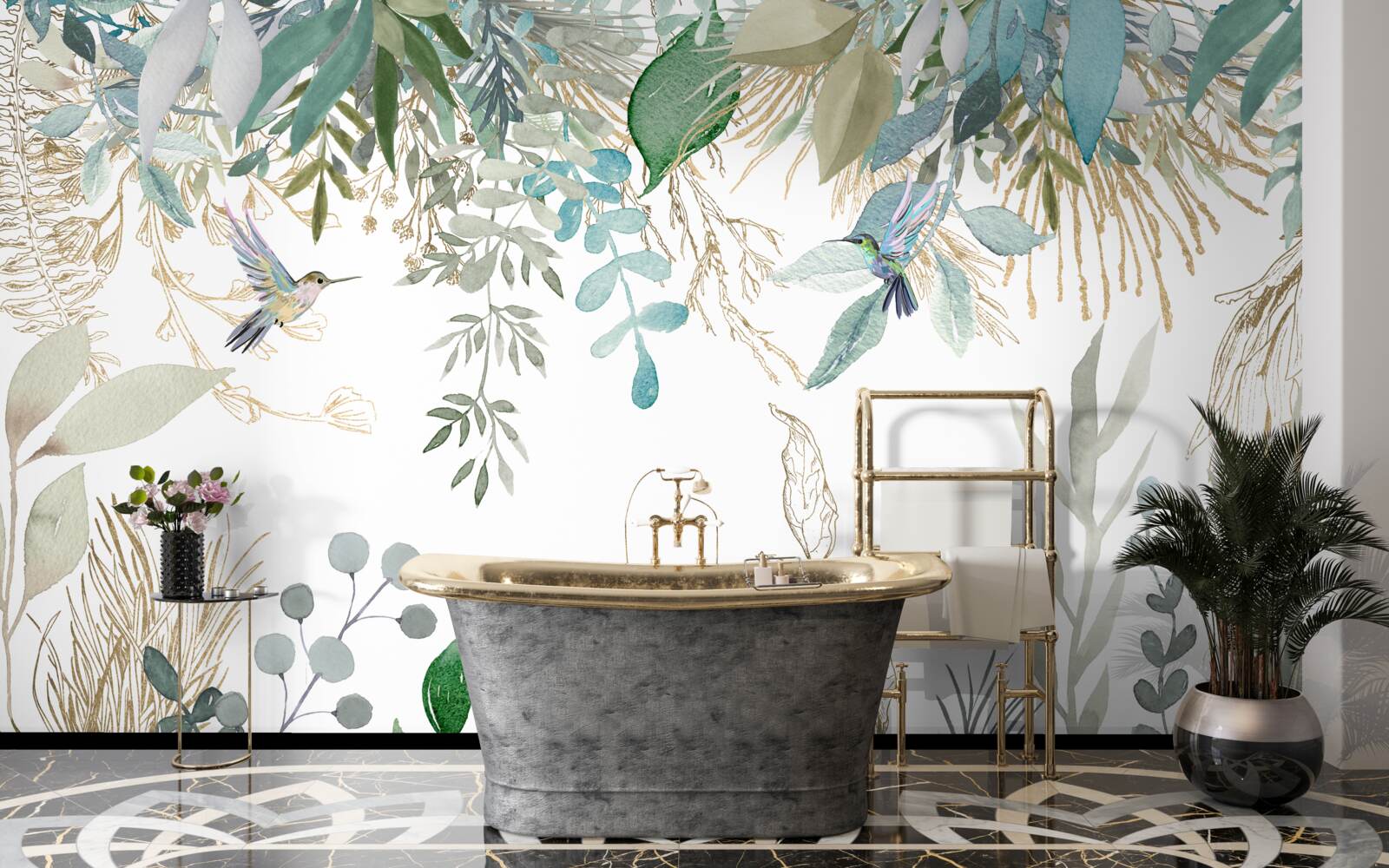 Fotobehang diversiteit van tropische flora