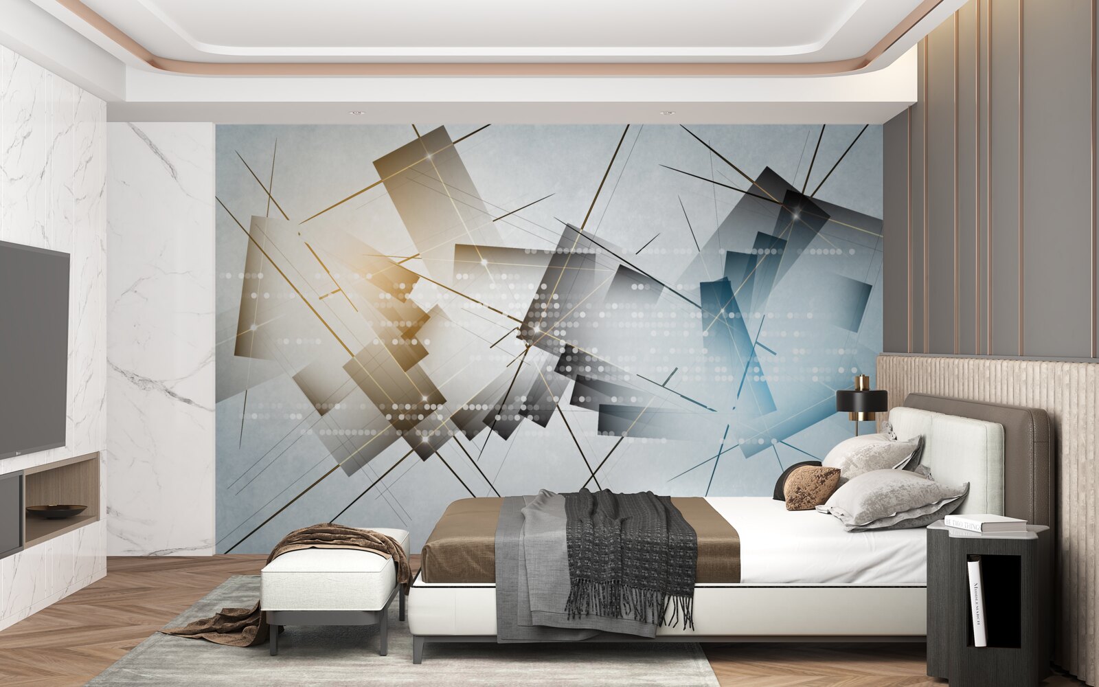 Fotobehang heldere gloed in verschillende afbeeldingen