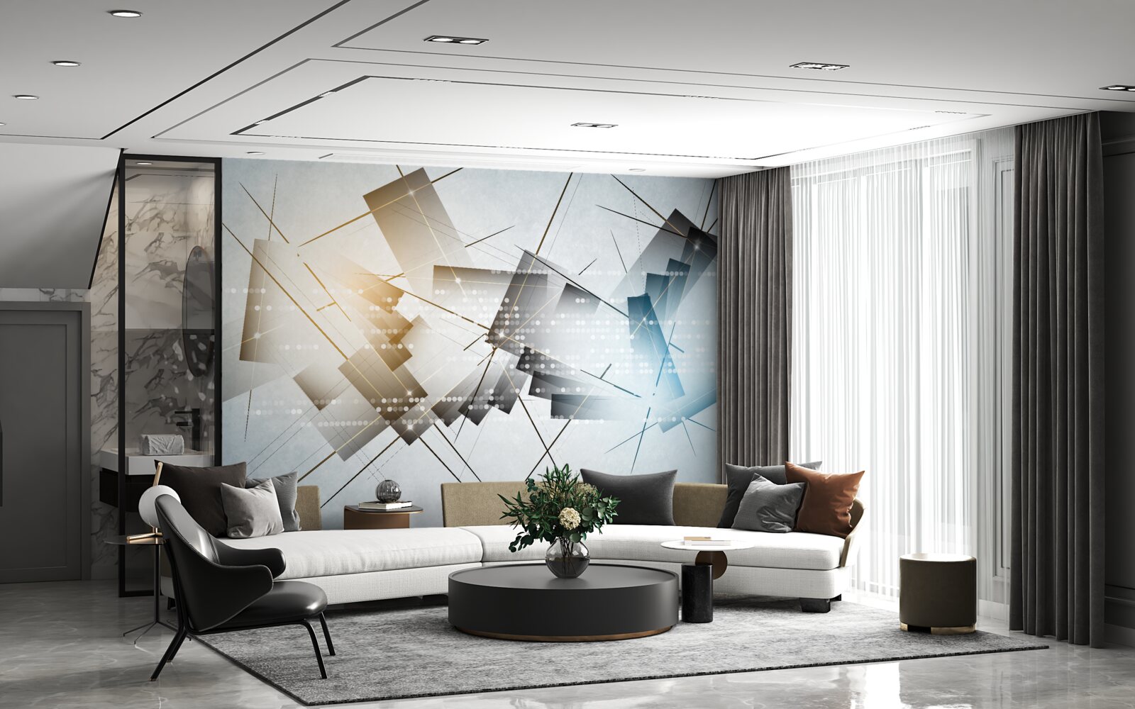 Fotobehang heldere gloed in verschillende afbeeldingen