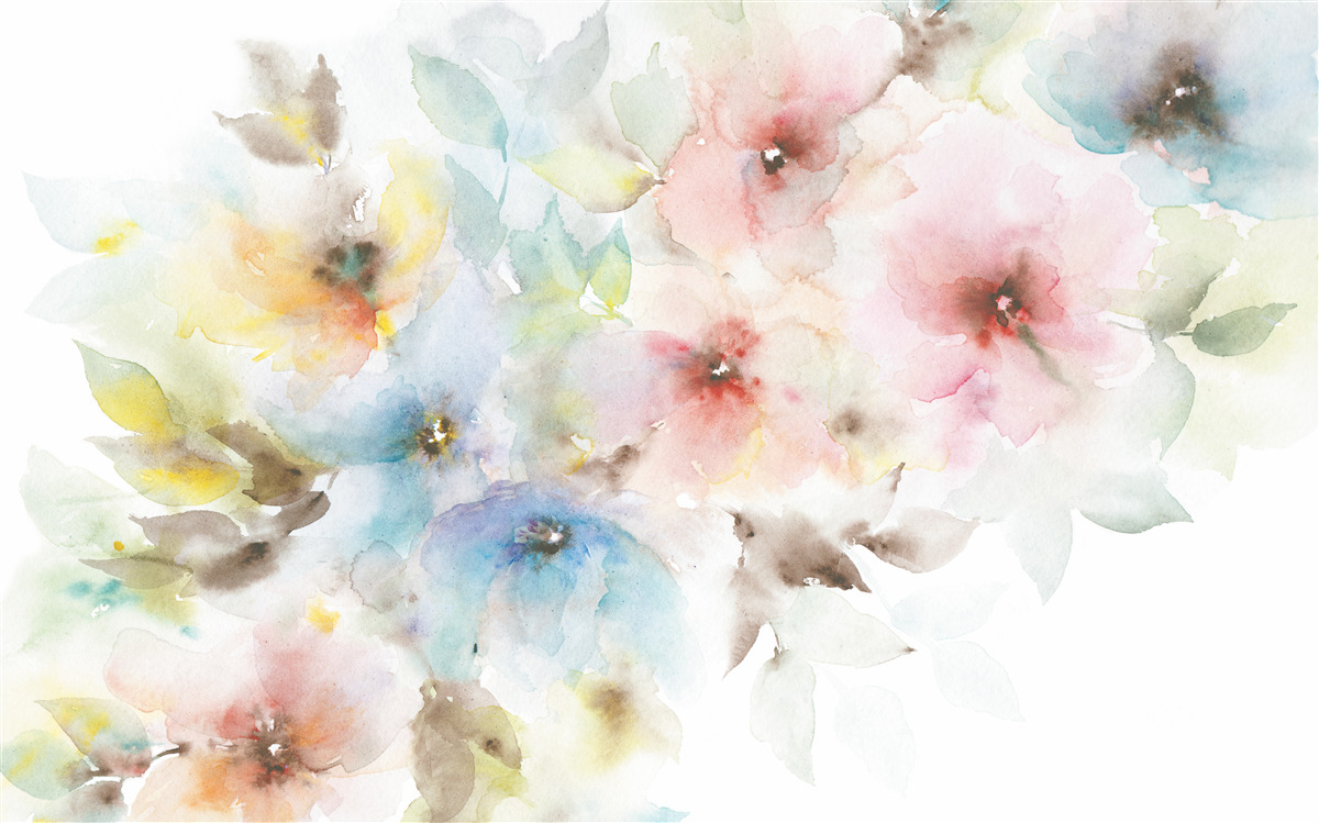 Fotobehang heldere zomerknoppen bloeien aan één tak