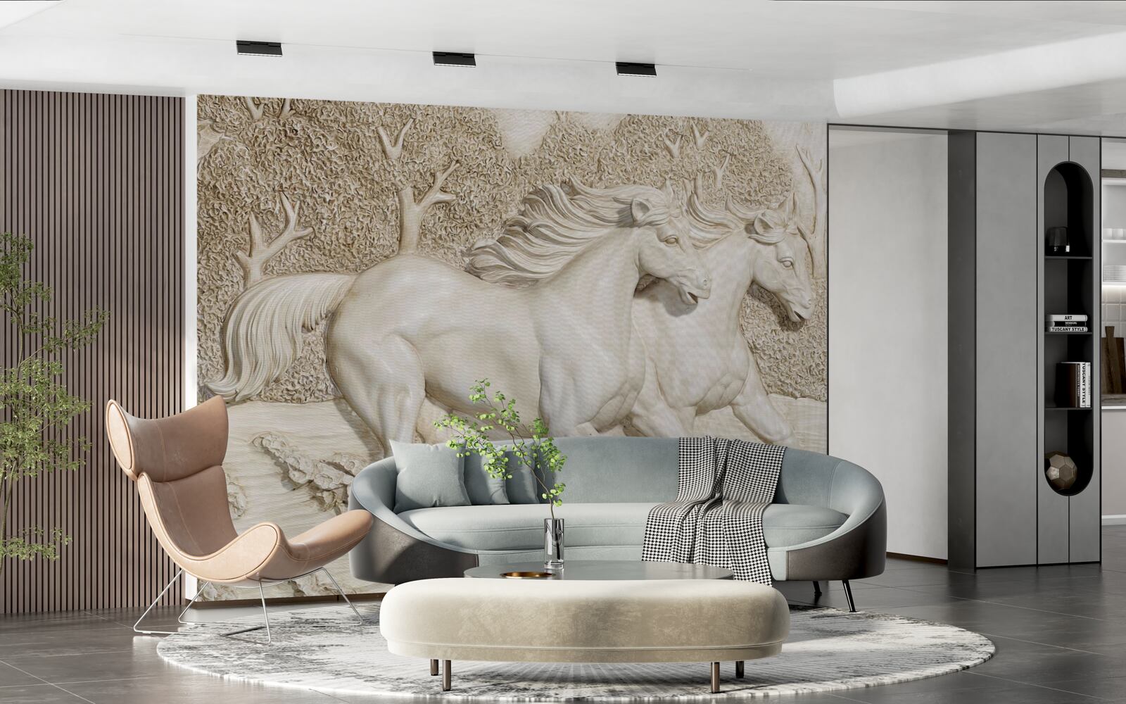 Fotobehang paarden galop