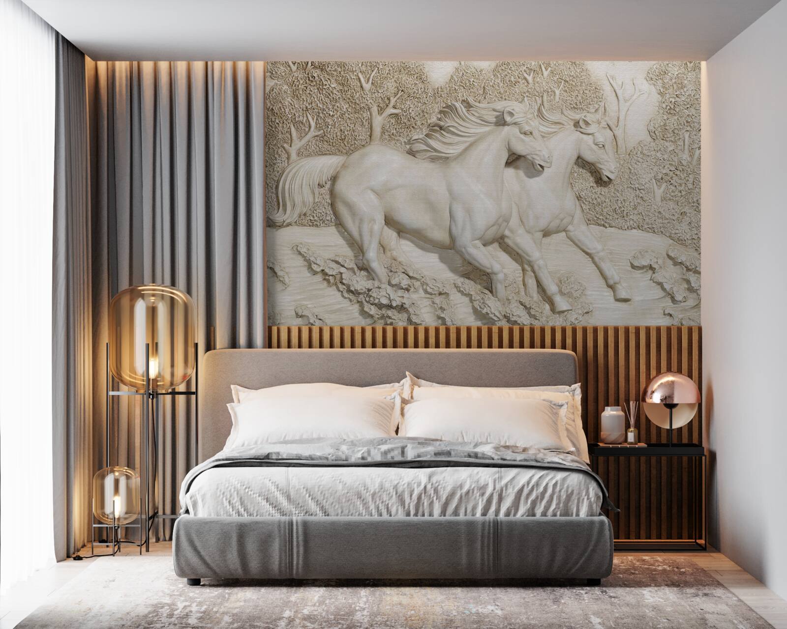 Fotobehang paarden galop