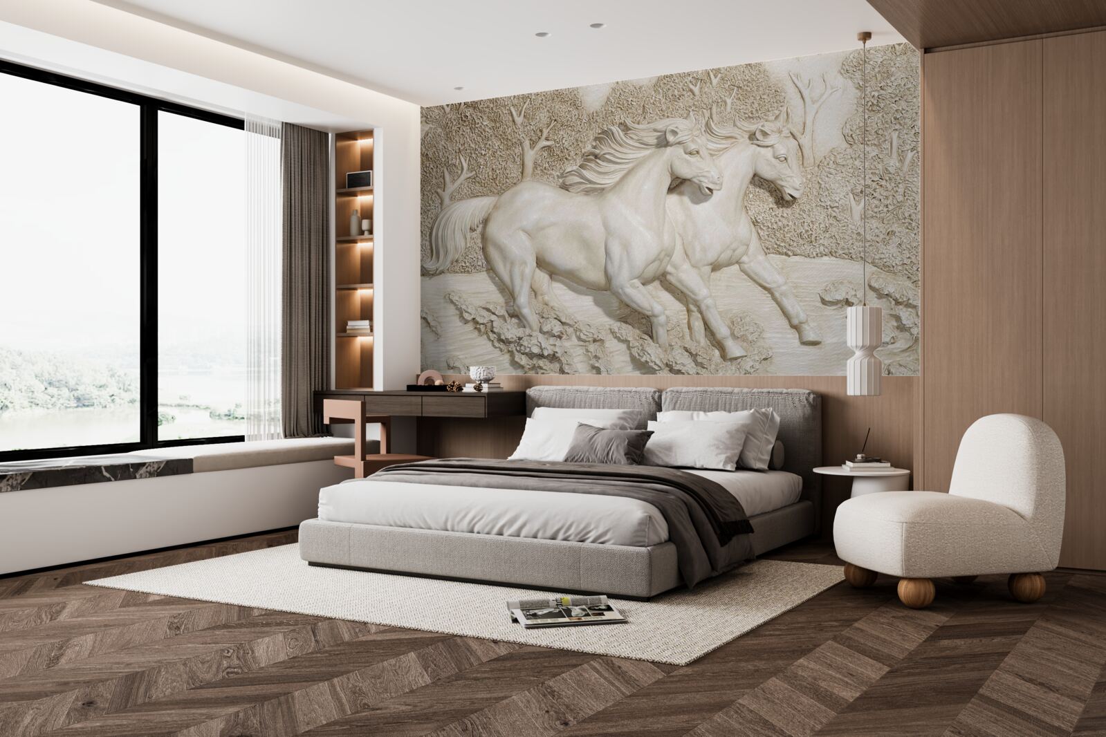 Fotobehang paarden galop