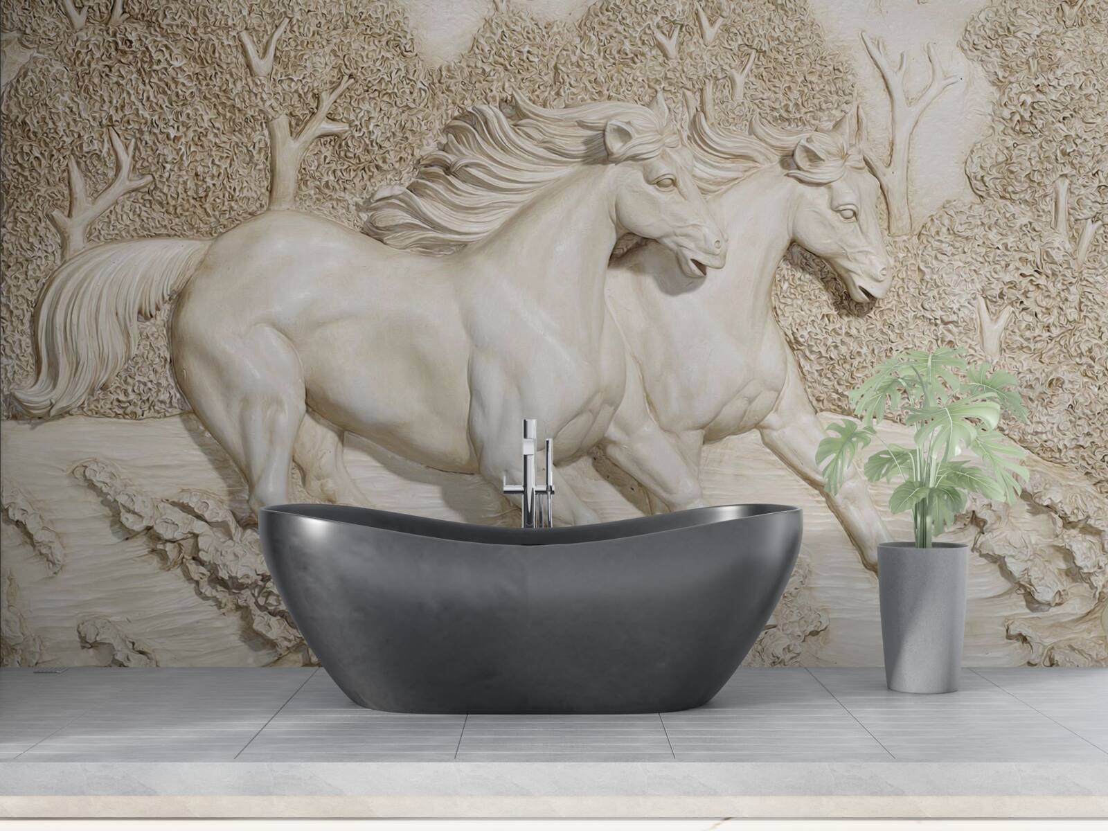 Fotobehang paarden galop