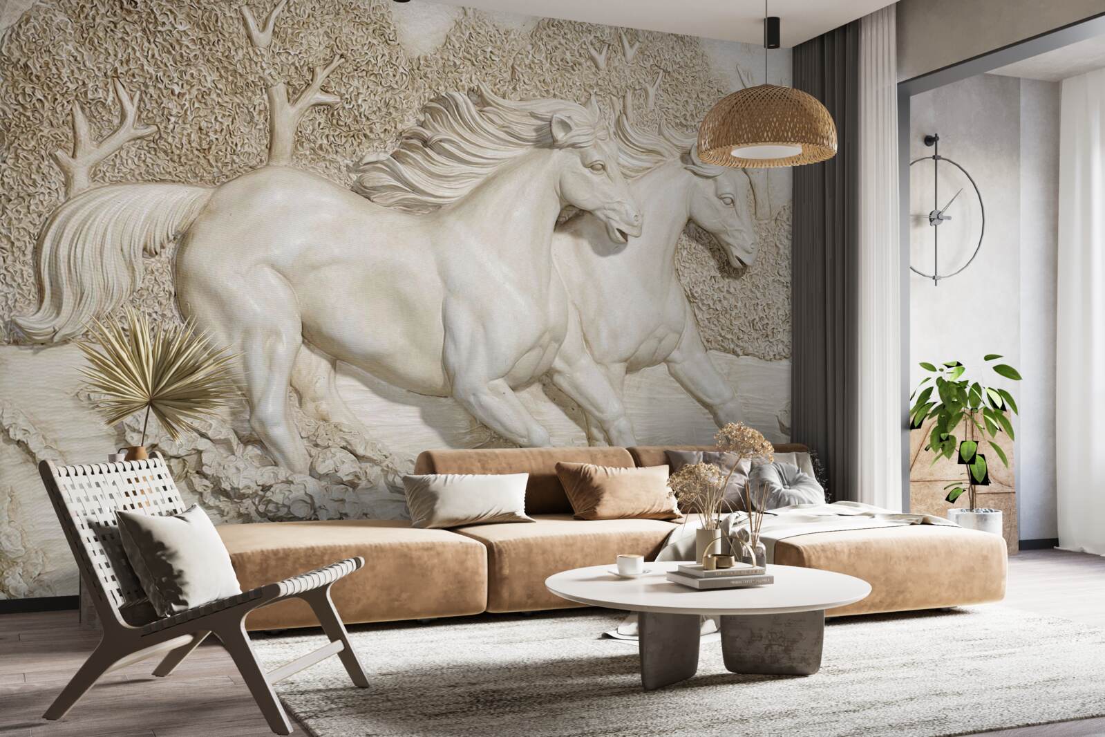 Fotobehang paarden galop