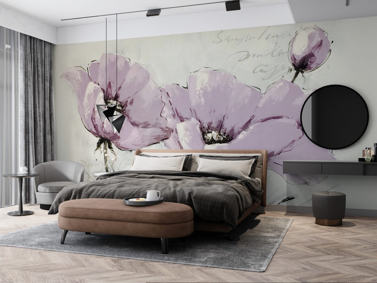 Fotobehang sering zomer klaproos perk