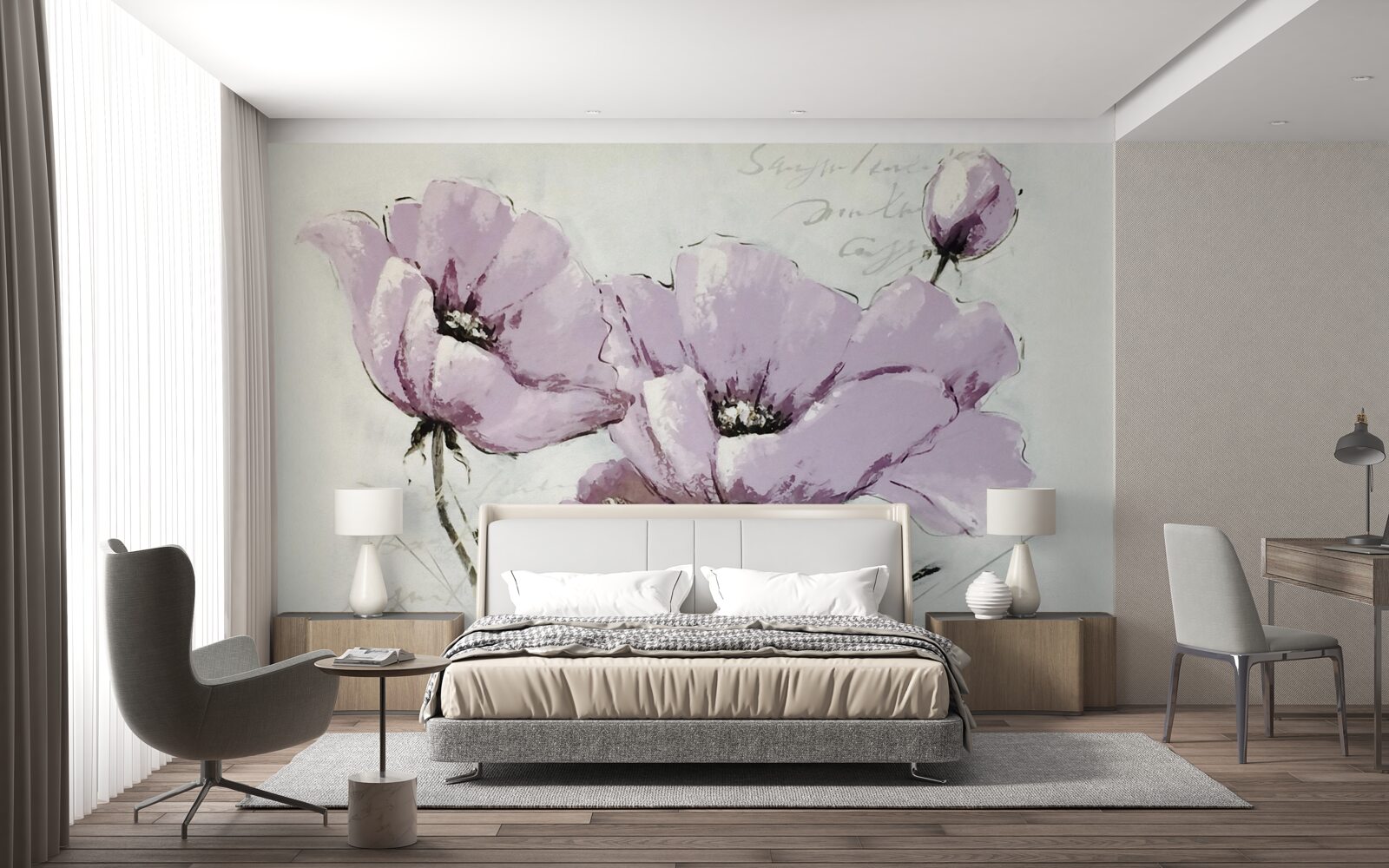 Fotobehang sering zomer klaproos perk