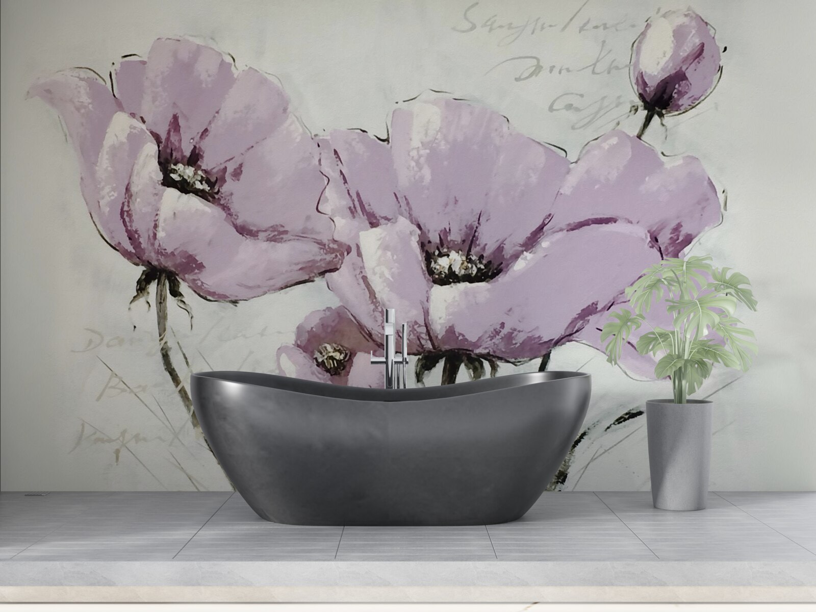 Fotobehang sering zomer klaproos perk