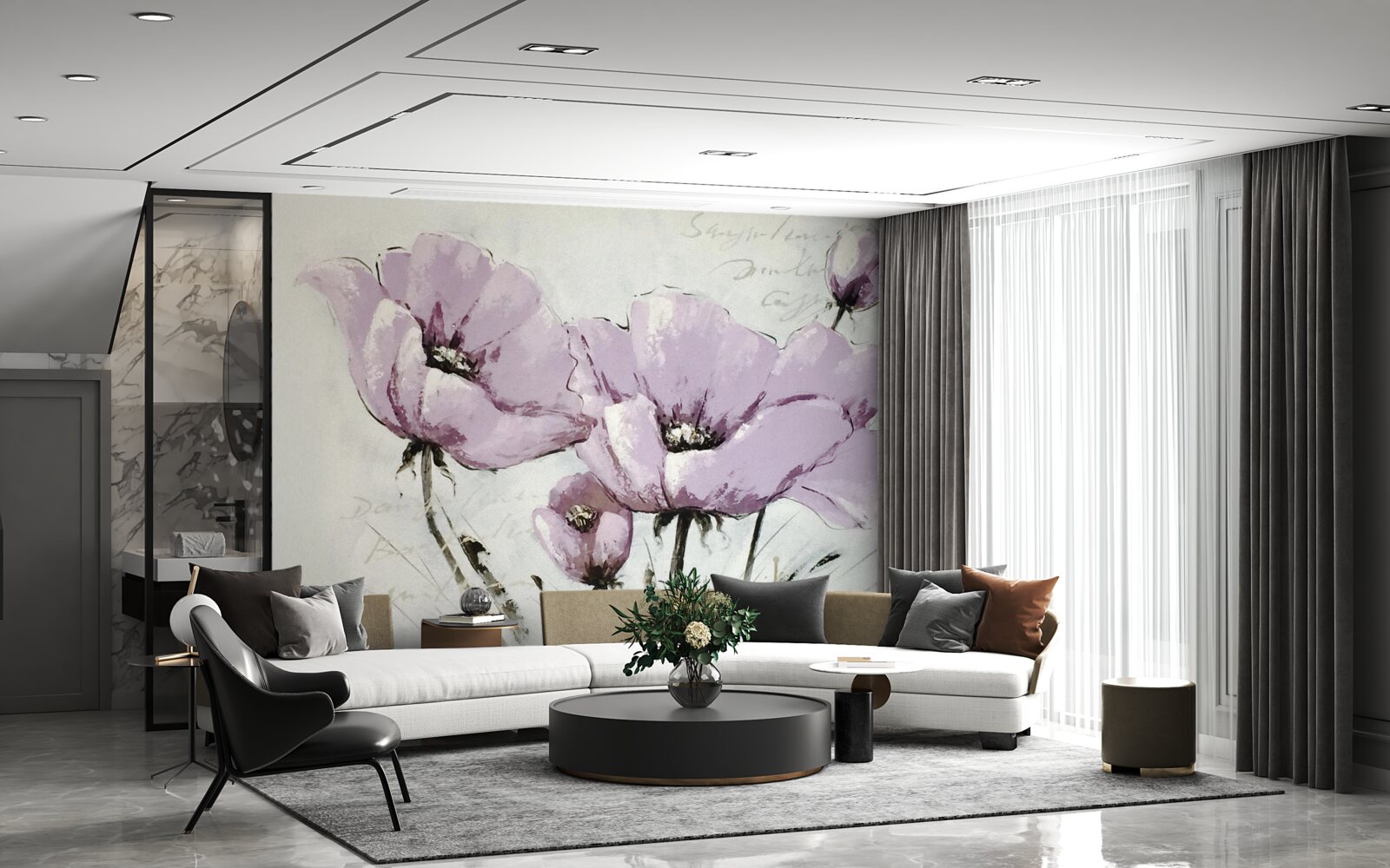 Fotobehang sering zomer klaproos perk