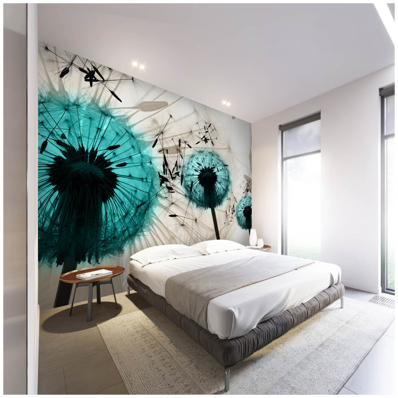 Fotobehang close-ups van paardenbloemen