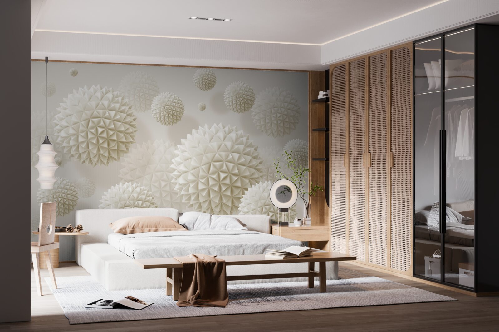 Fotobehang scherpe ballen zwevend in een staat van gewichtloosheid