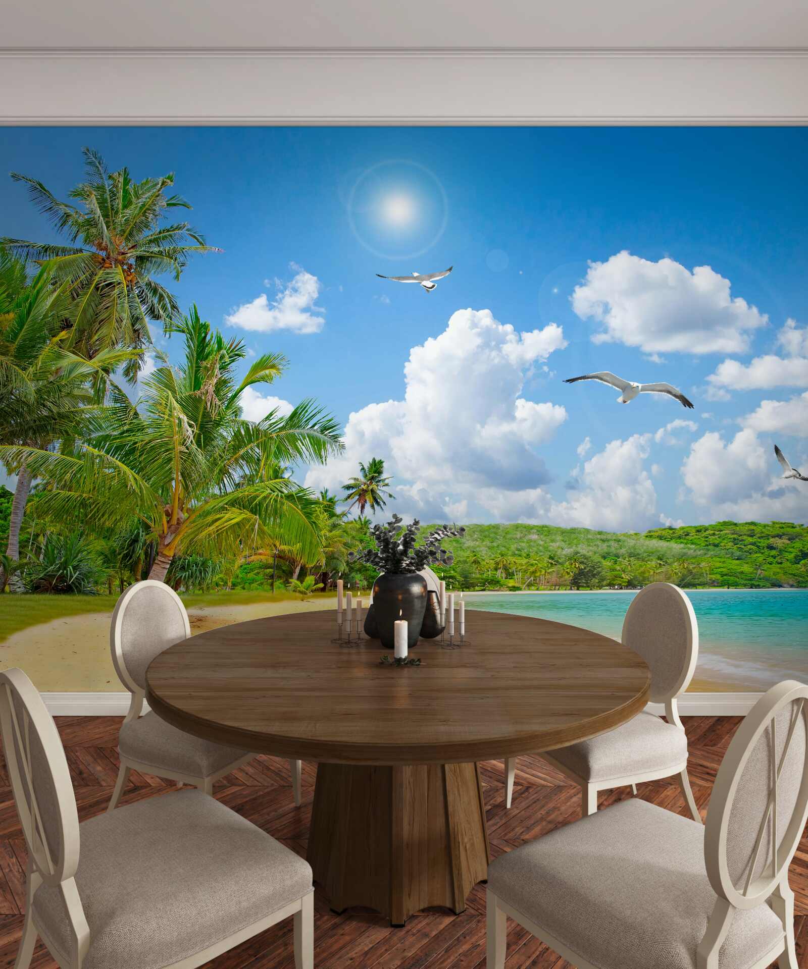 Fotobehang de zee en het strand zijn prachtig