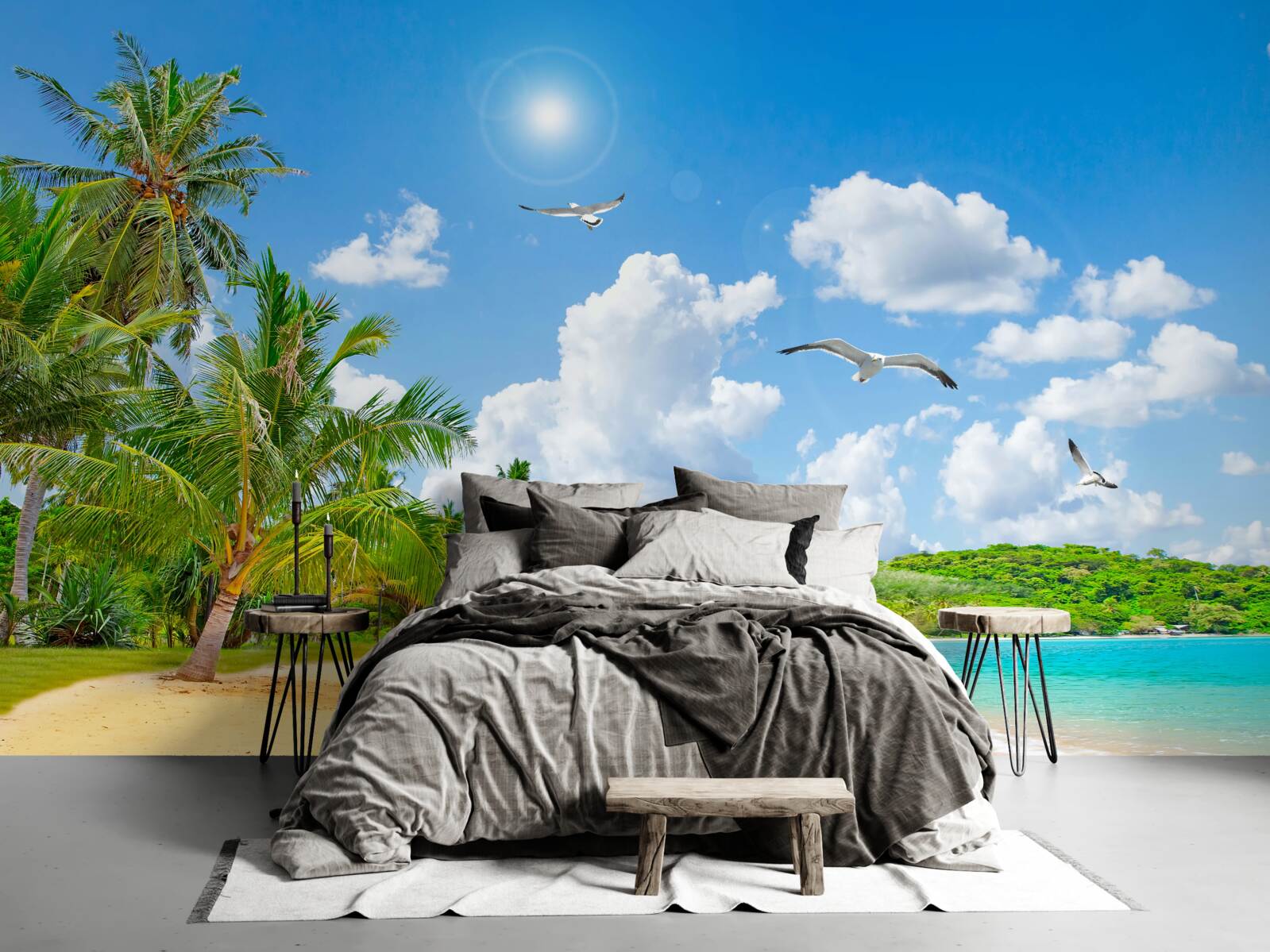 Fotobehang de zee en het strand zijn prachtig